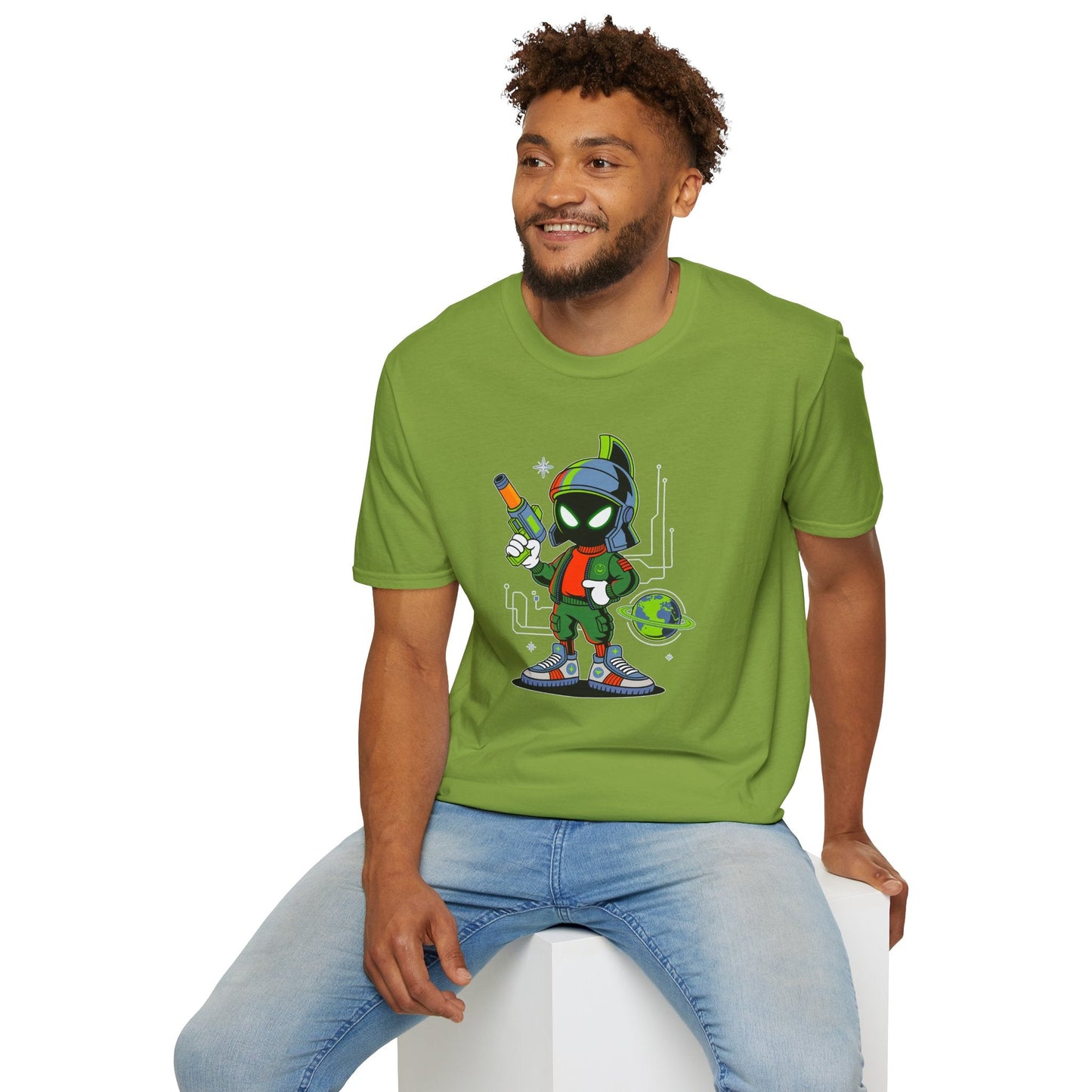 Gildan Softstyle 64000 Unisex Cartoon T Shirt With Animation And Funny Animals Design