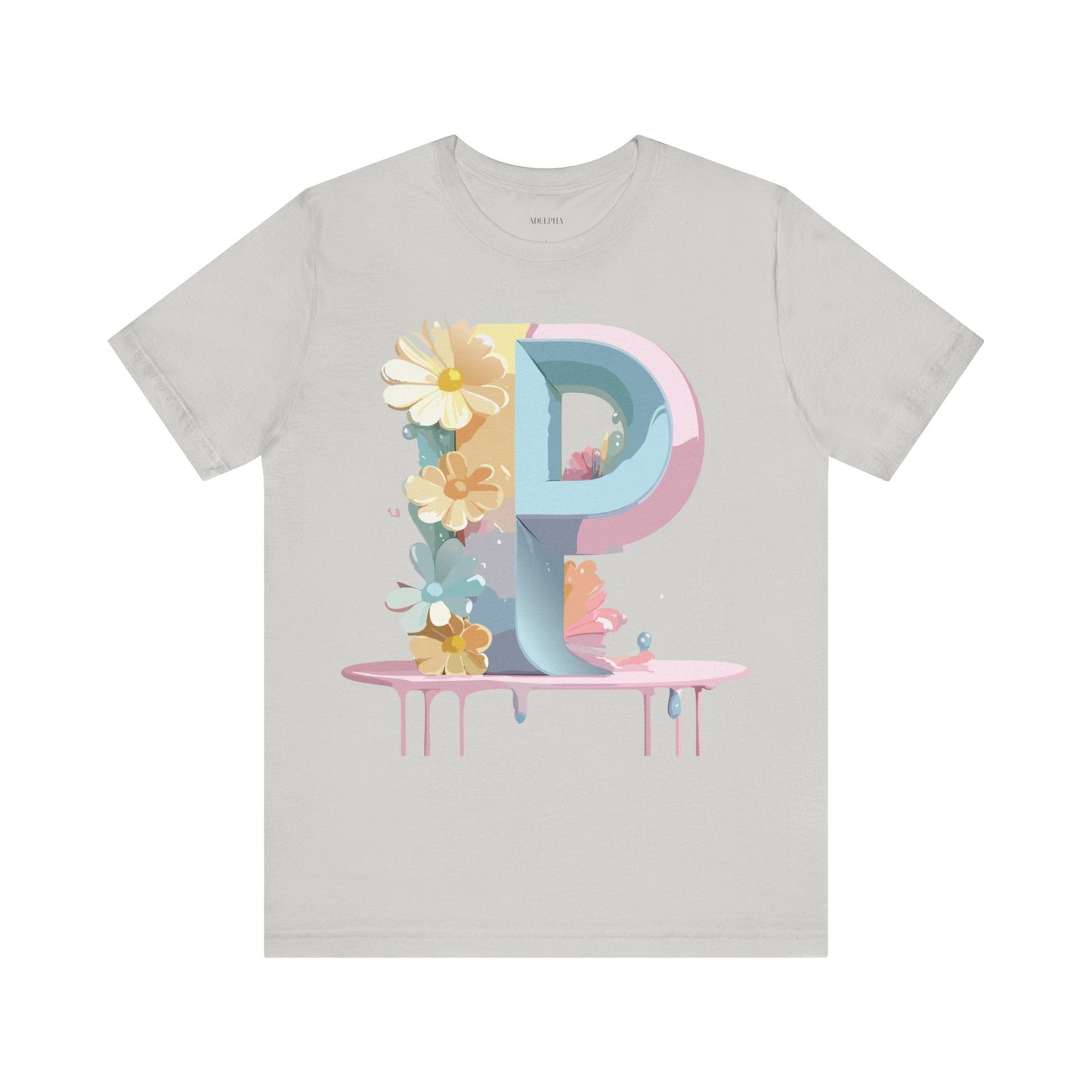 Adelpha Letter P Graphic T Shirt Unisex Vintage Inspired Art Tee for Everyday Style