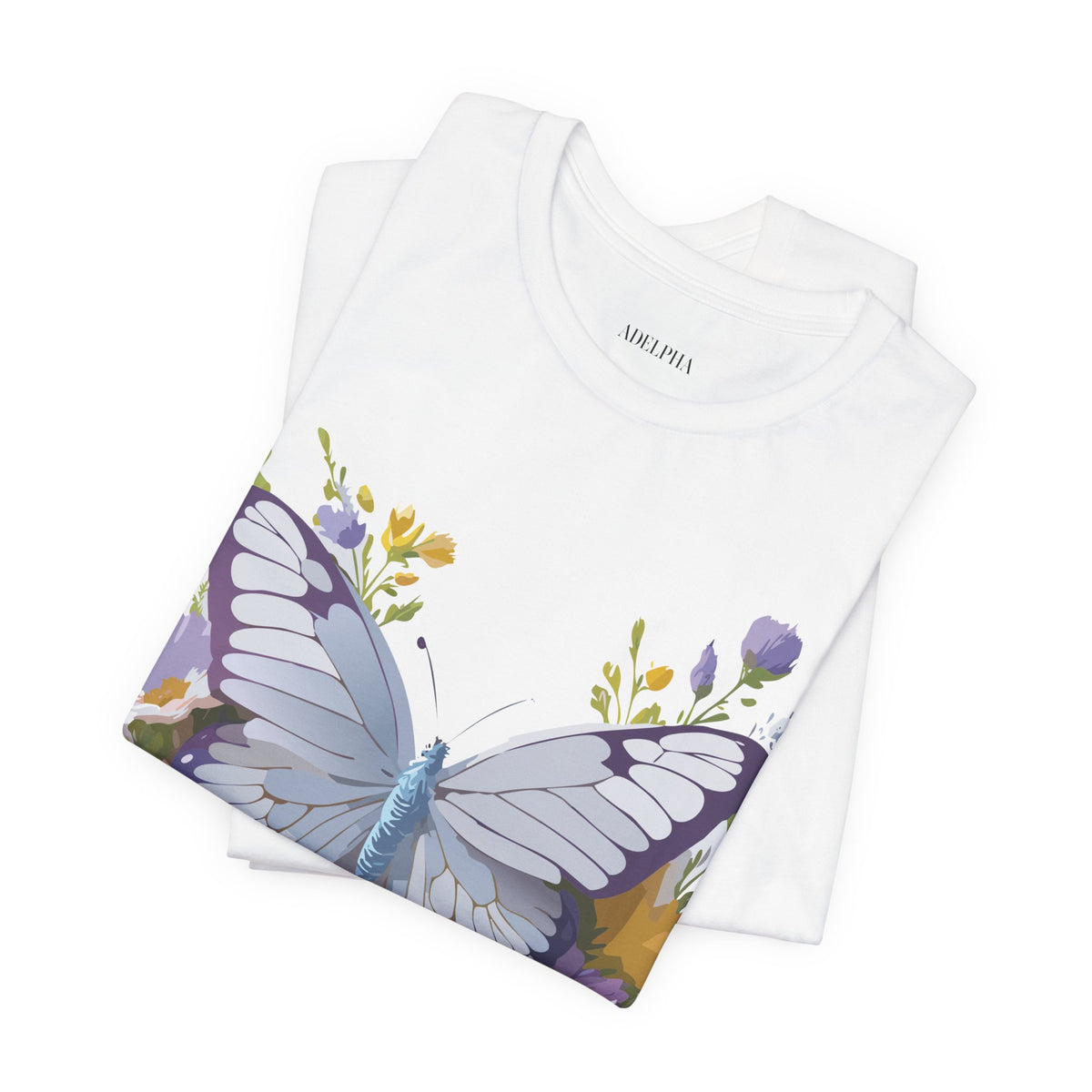Butterfly Graphic Unisex Cotton Bella+Canvas Tee with Art Design n21