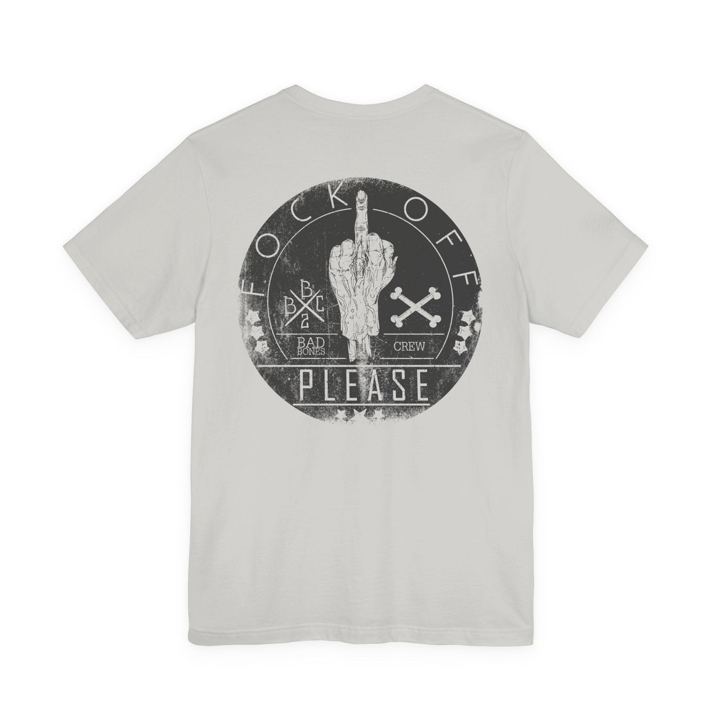 Middle Finger Skull Graphic Design Unisex Cotton T-Shirt A-11