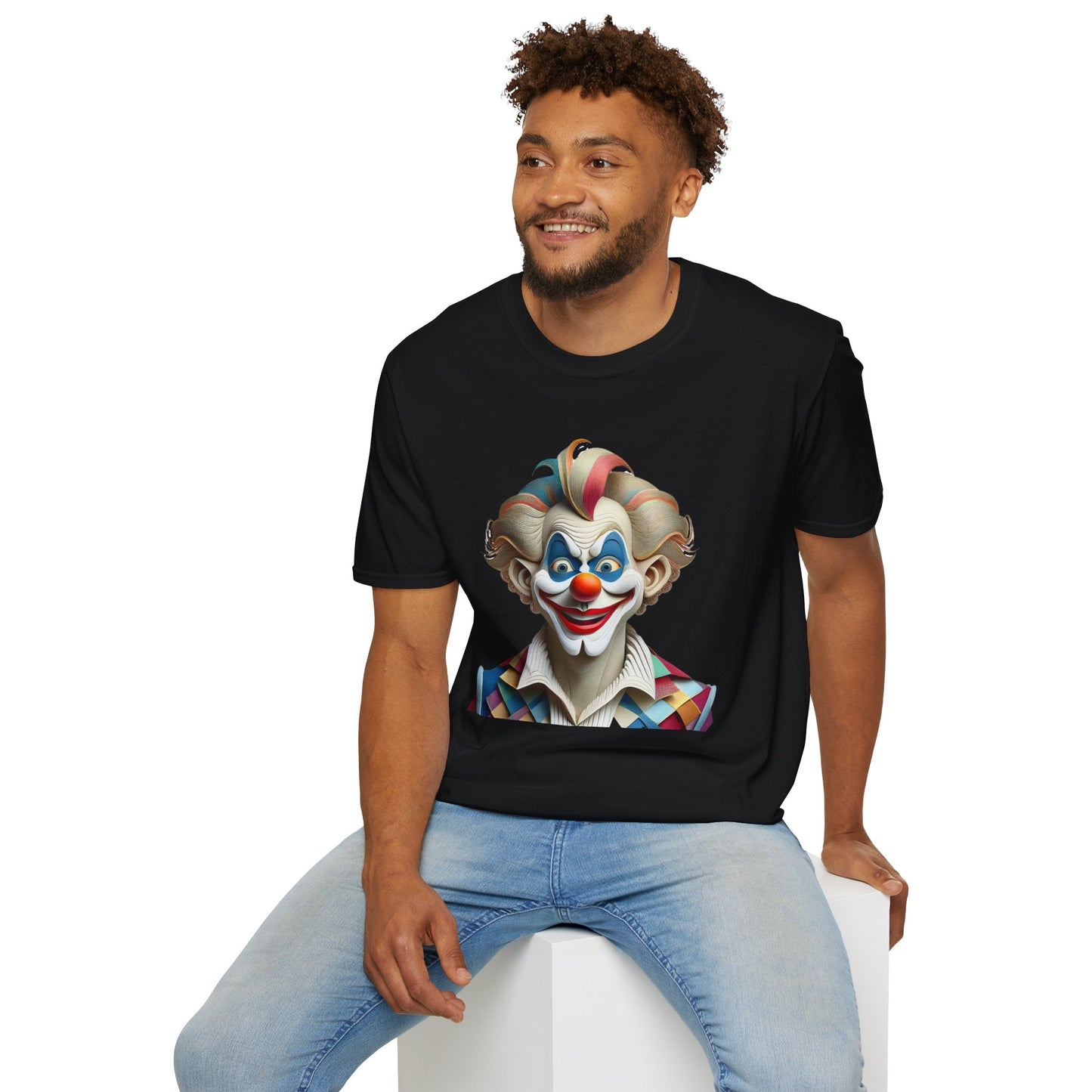 Unisex Clown Shirt Funny Man Circus Tee Softstyle Gildan 64000 Short Sleeve Everyday Comfort