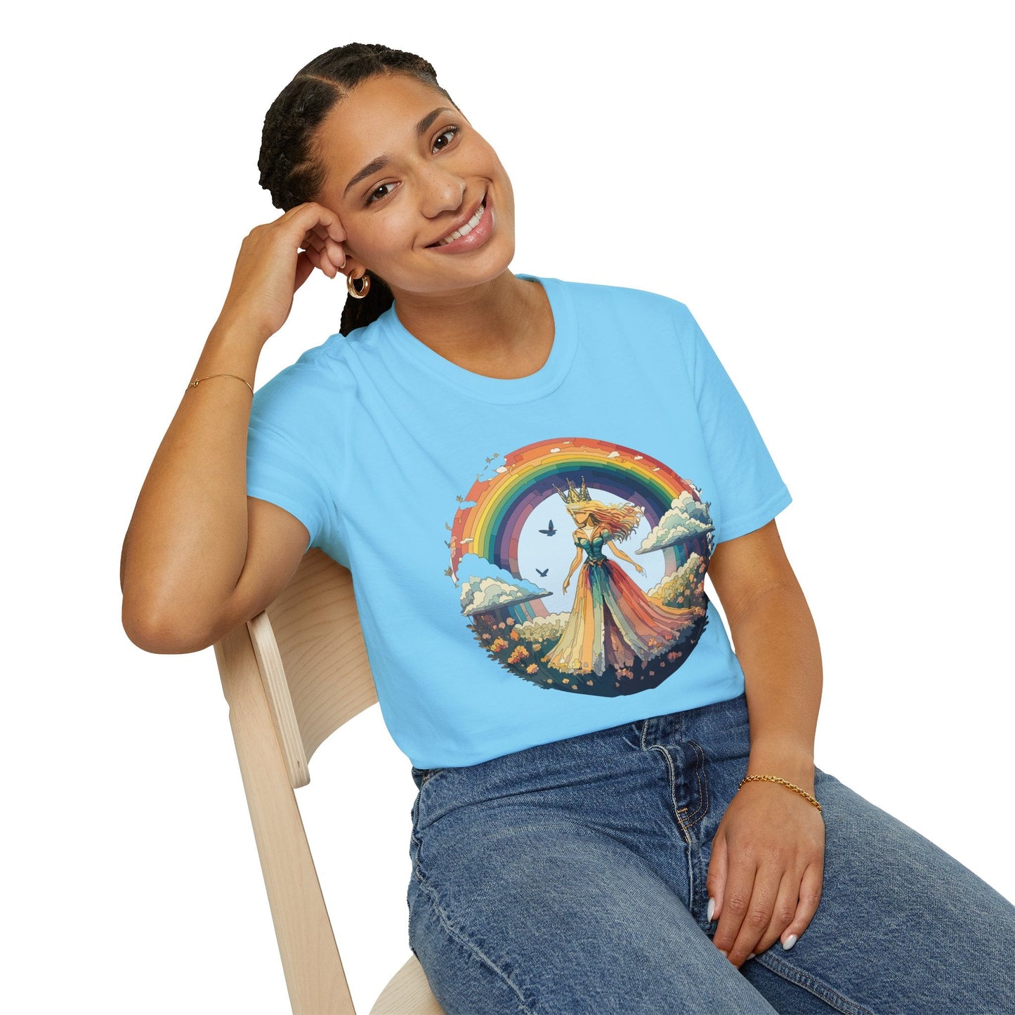 Womens Graphic T Shirt Art Design Tee Softstyle 64000 Unisex Lightweight Cotton Fabric