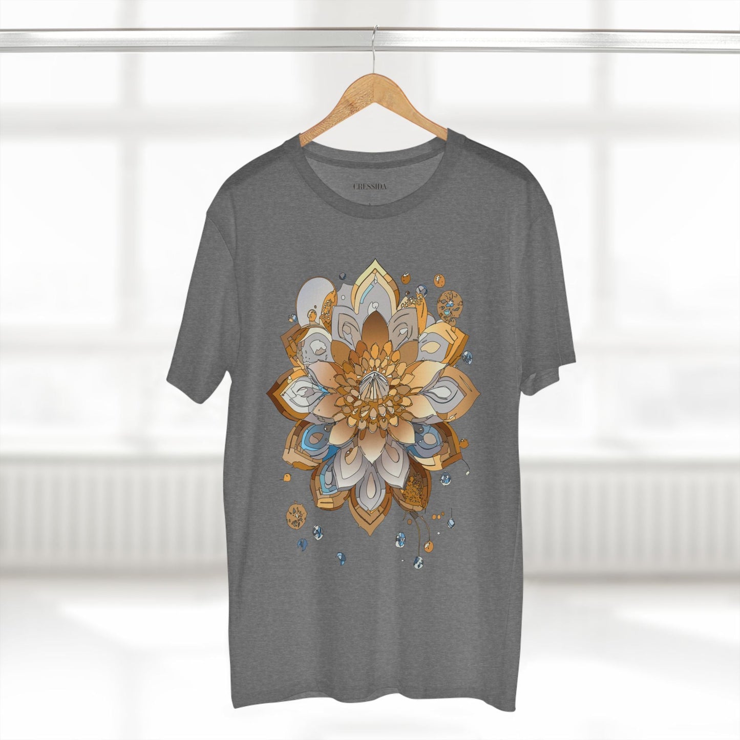 Floral Graphic T-Shirt Unisex 100 Cotton Art Design with Antique Flowers Tee 6