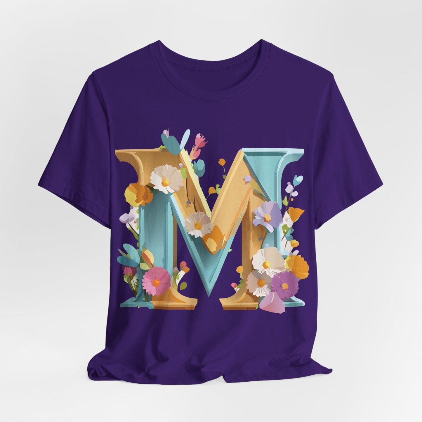 Letter M Shirt Unisex Graphic Tee From Adelpha Vintage Inspired Art Short Sleeve Jersey