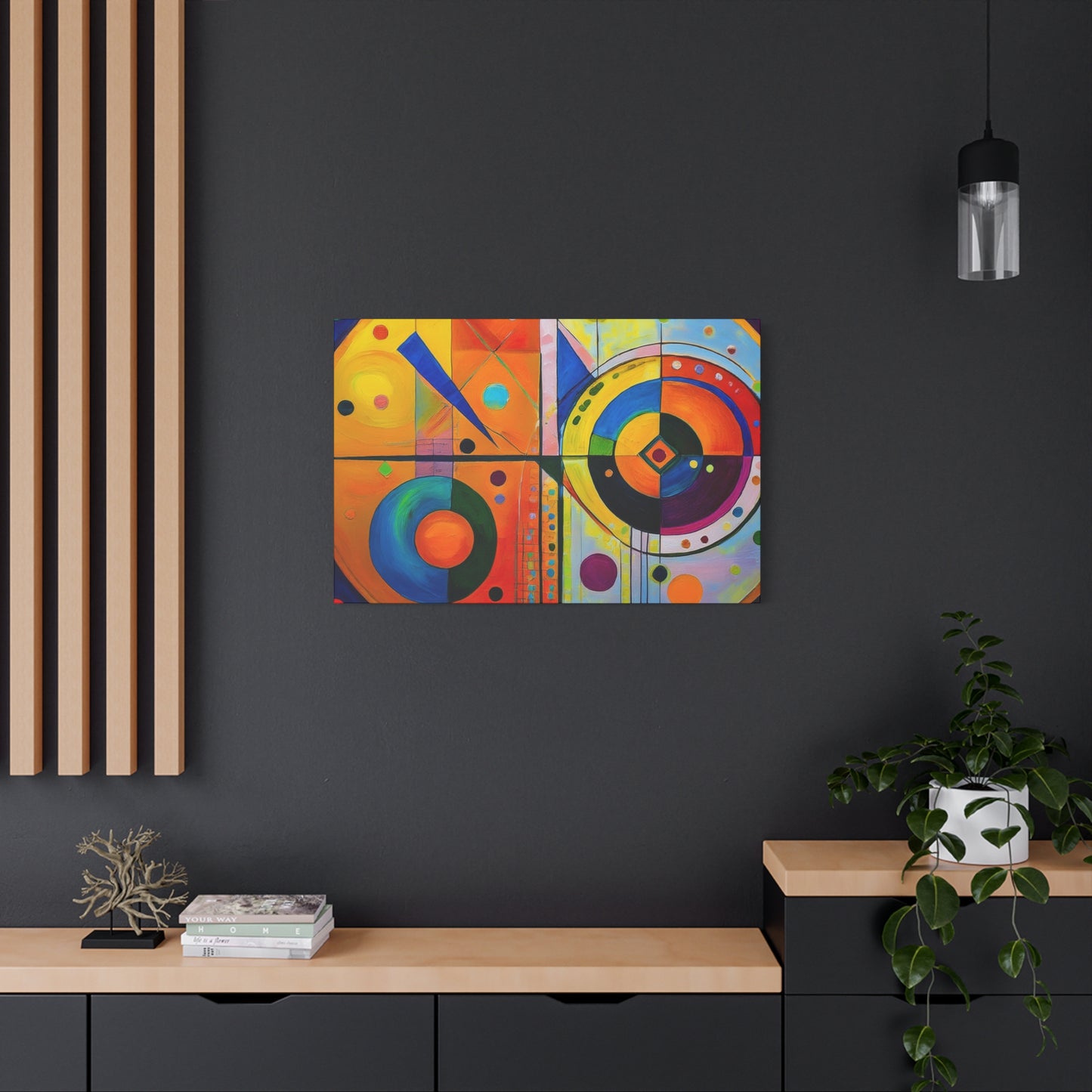 Abstract Oil Painting Print Canvas 24x16, 30x20, 36x24, 48x32, 60x40 Bright Latex Inks, Pine-Wood Inner Frame ABH-63