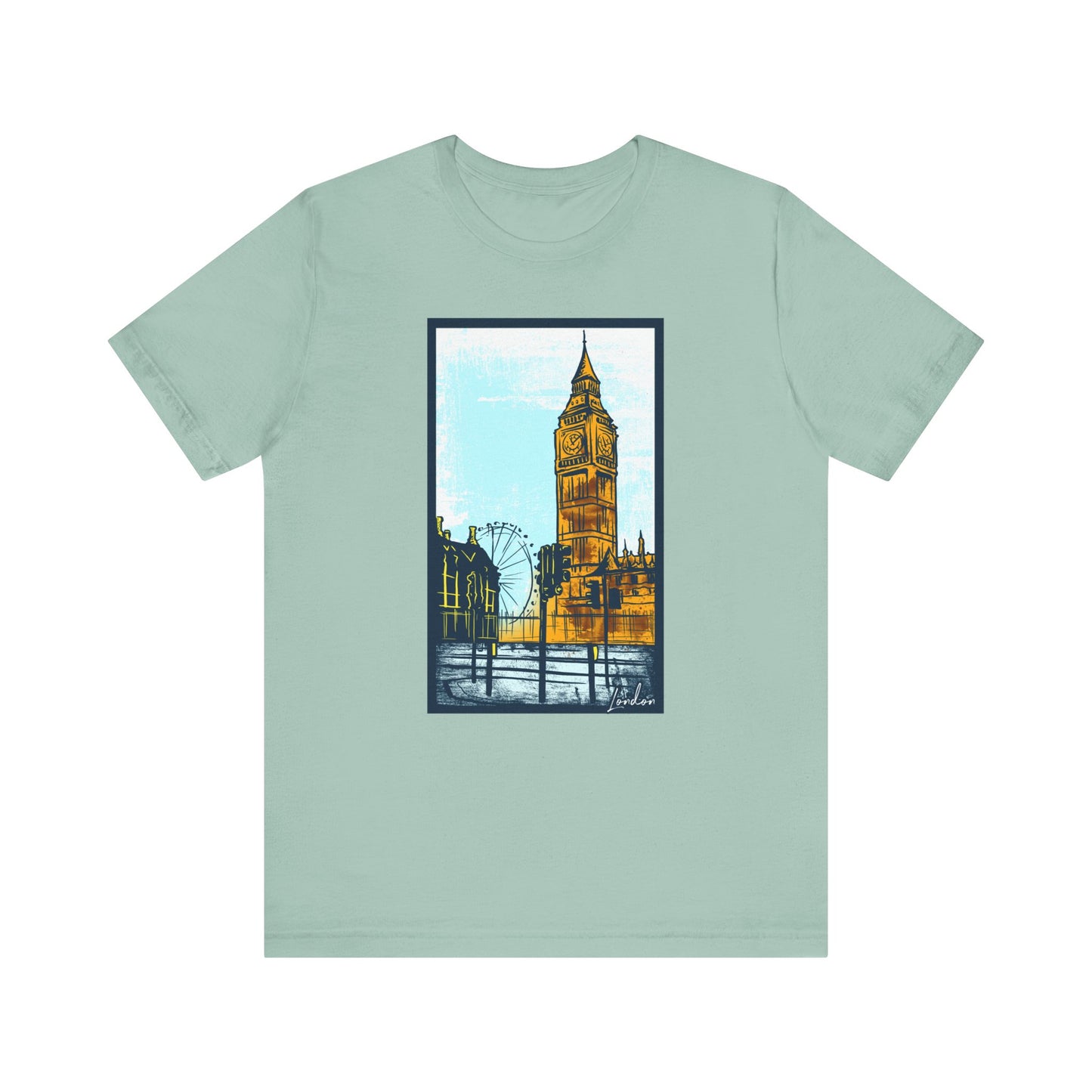 Retro Poster London Graphic Design Tee, London Shirt, Vintage Tees, Art Design T-Shirt, Graphic Tee, Retro Art Shirts