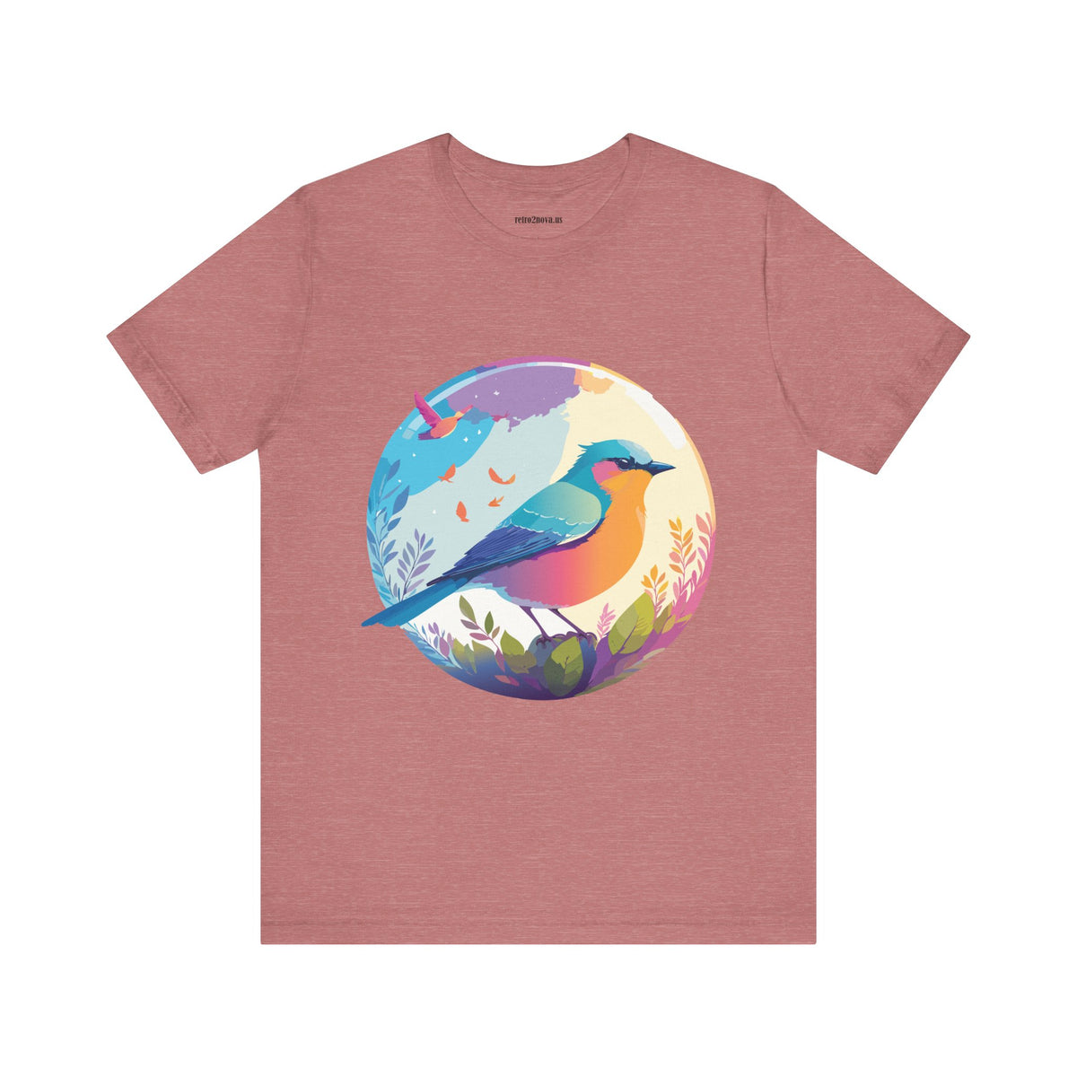 Bird Graphic Unisex Cotton Bella+Canvas Tee with Animal Design ab2