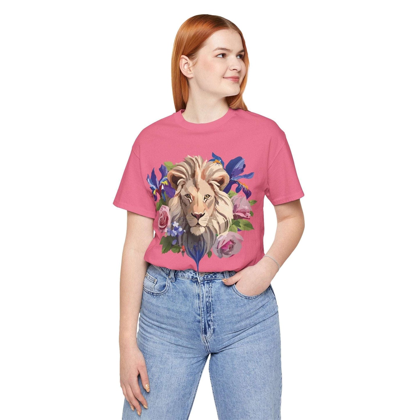 Adelpha Lion Graphic T Shirt Unisex Short Sleeve Art Design Tee Vintage Inspired