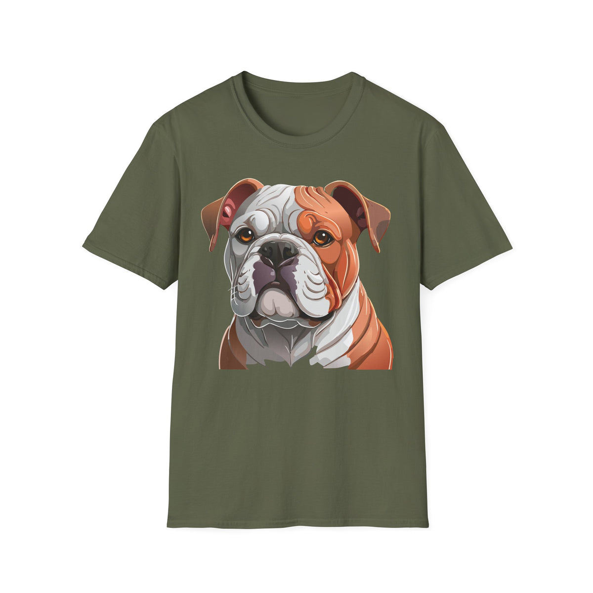Bulldog Face T-Shirt | English Bulldog Illustration