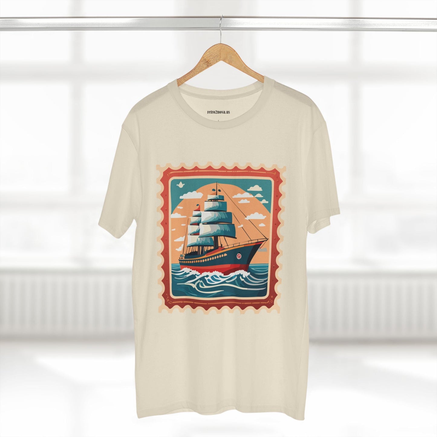 Postage Stamp Shirt Unisex Premium Cotton Tee With Original Art Design Retro2Nova