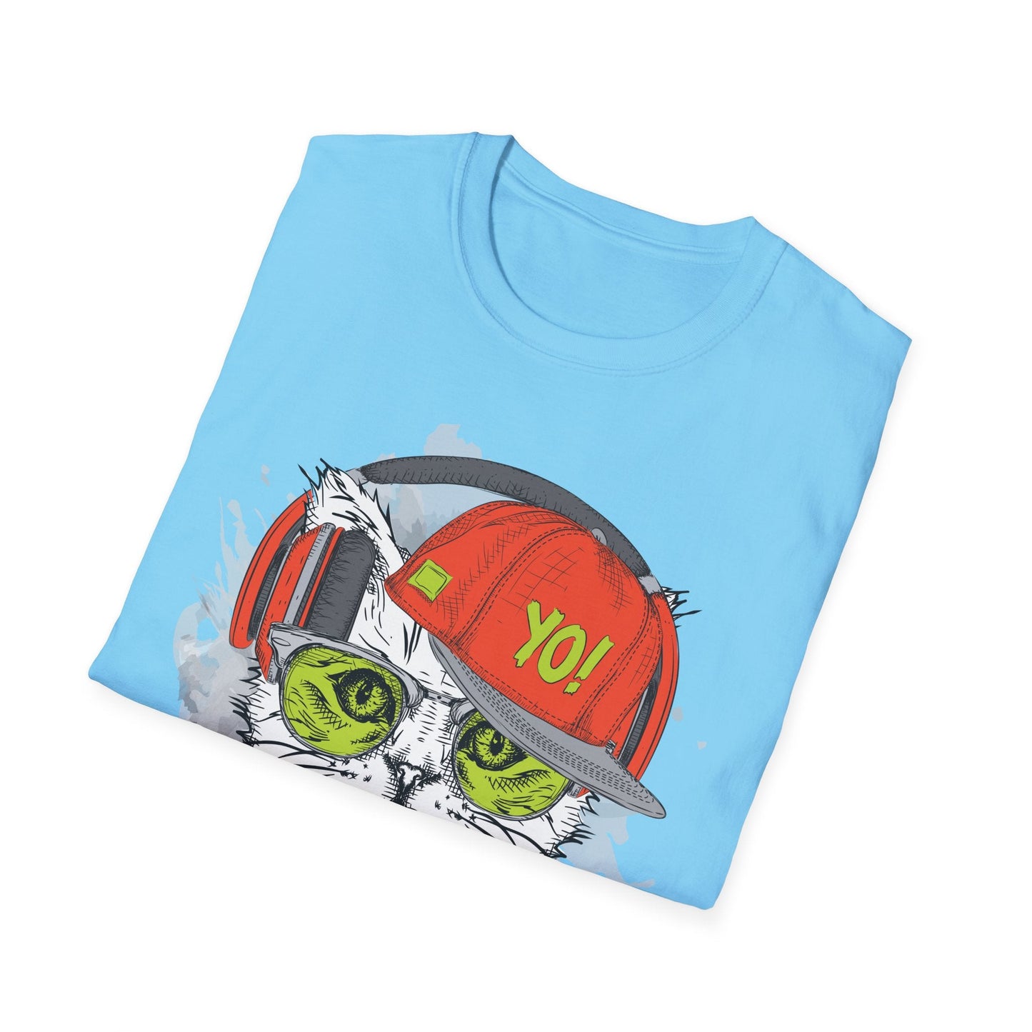 I Love Music Animals Shirt With Headphones Unisex Softstyle Tee Gildan 64000 Cotton Comfort