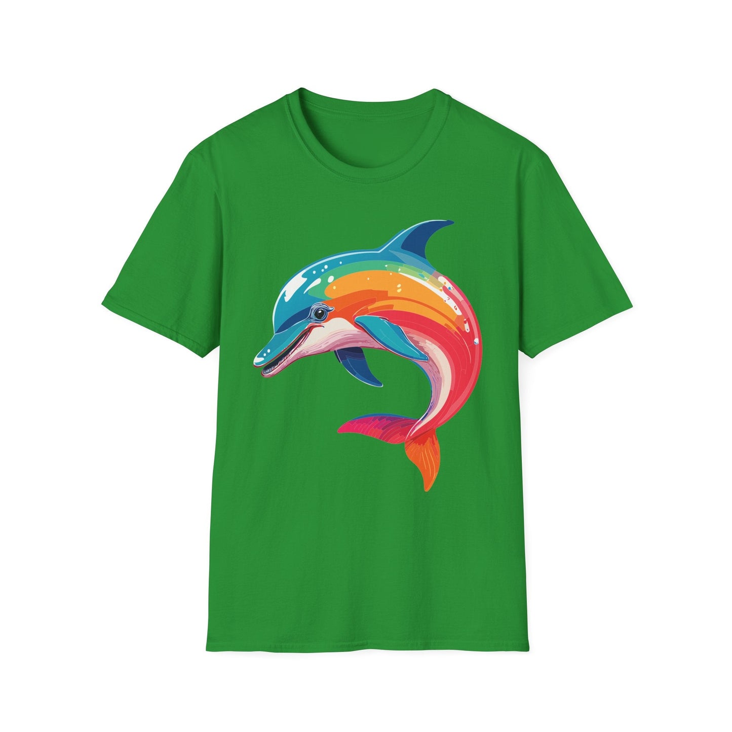 Dolphin Shirt For Unisex 100 Percent Ring Spun Cotton Gildan Softstyle 64000 Short Sleeve Tee