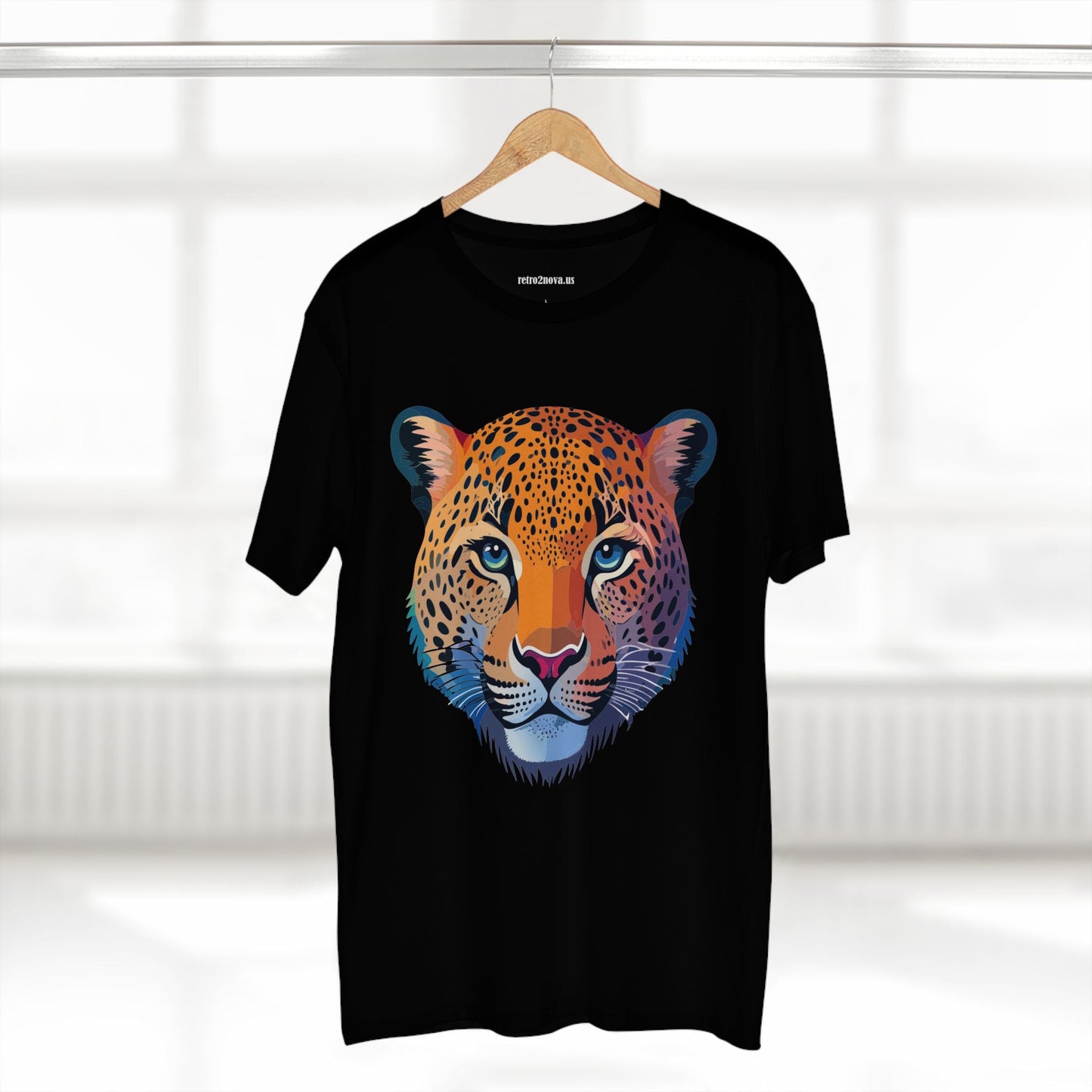Unisex Cheetah Animal Shirt Premium Cotton Staple Tee With Original Art Design From Retro2Nova Collection