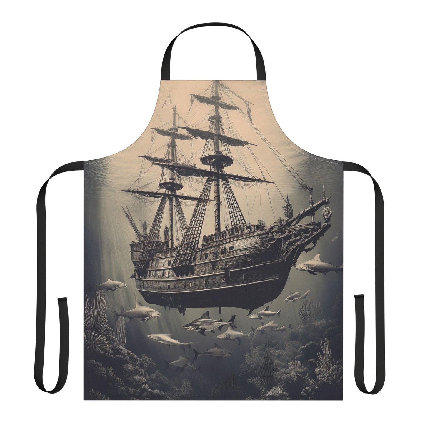 Ship 100% Polyester Stain-resistant 31.5 x 25.6 | Art Print Canvas Apron 6