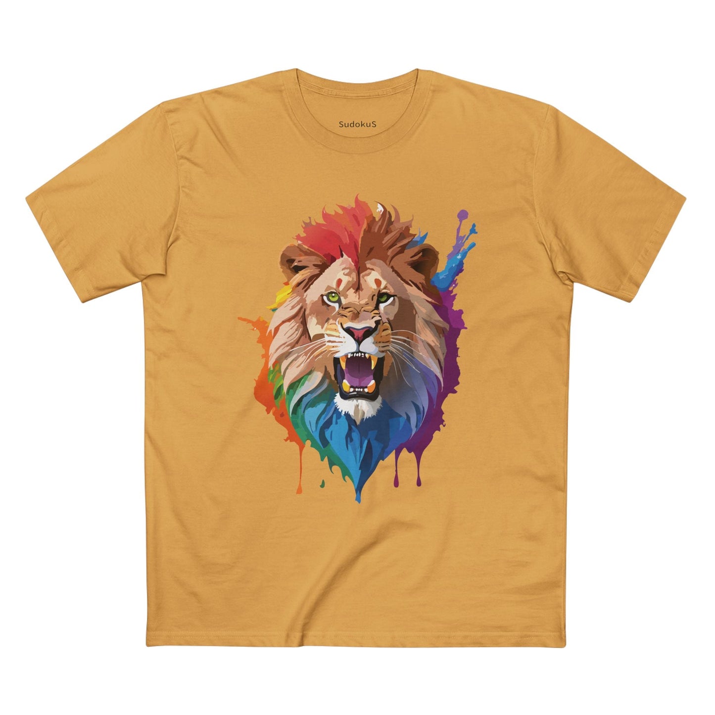 Lion Graphic Unisex 100 Cotton Staple Tee with Animal Design Artwork 27