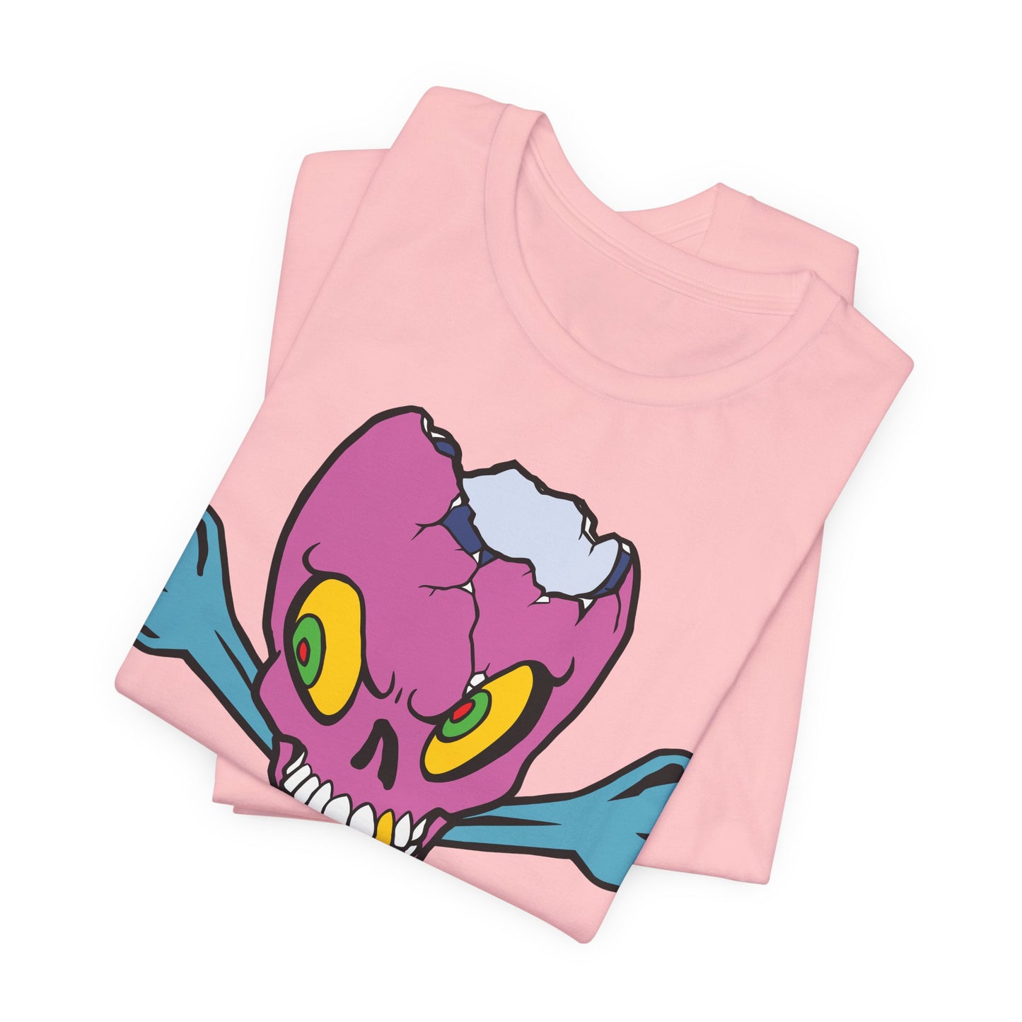 Purple Skull Graphic Design Tee, Skull Shirt, Vintage Tees, Art Design T-Shirt, Vintage Graphic Tee, Art Shirts with Skulls