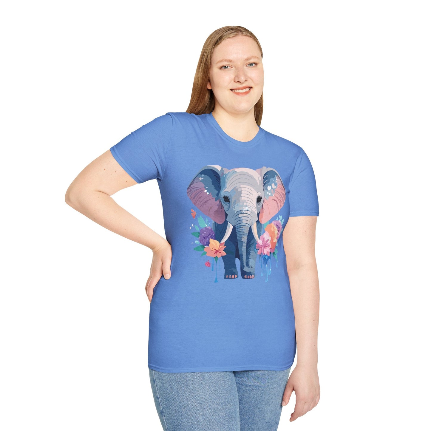 Elephant Graphic T Shirt Unisex Softstyle 64000 Cotton Animals T Shirt For Adults Premium