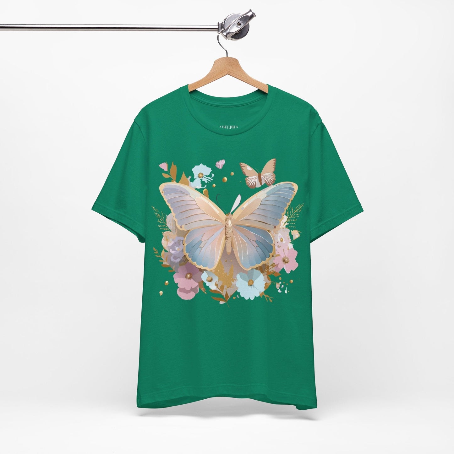 Butterfly Graphic T Shirt Unisex Vintage Artwork Tee By Adelpha