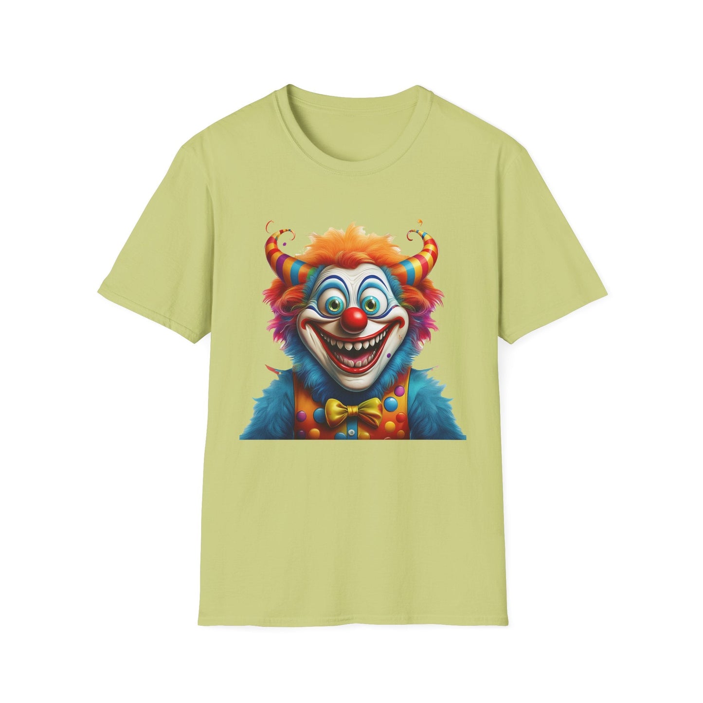 Unisex Clown Shirt Circus Tee Funny Man Shirt Scary Man Shirt Gildan Softstyle 64000