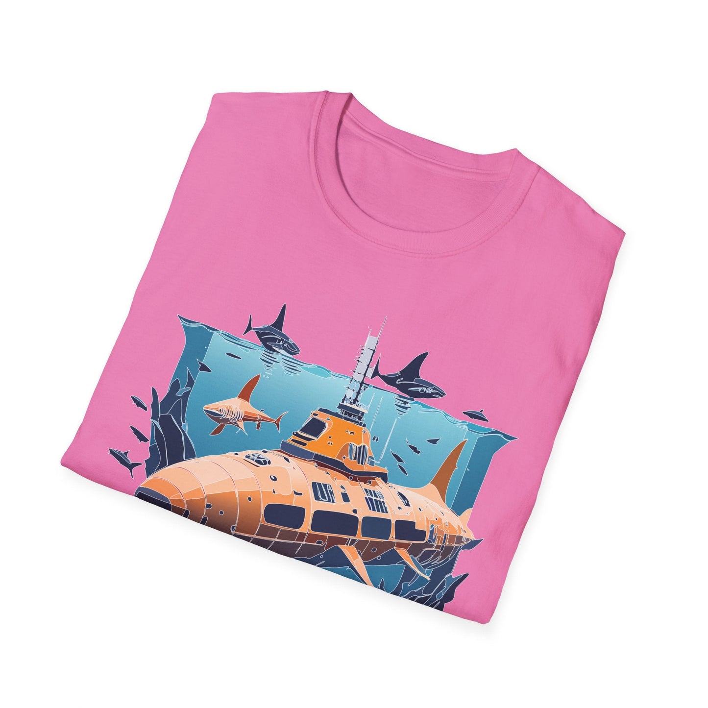 Ocean T Shirt Unisex Gildan Softstyle 64000 Ocean Theme Tee 100 Percent Cotton Fabric