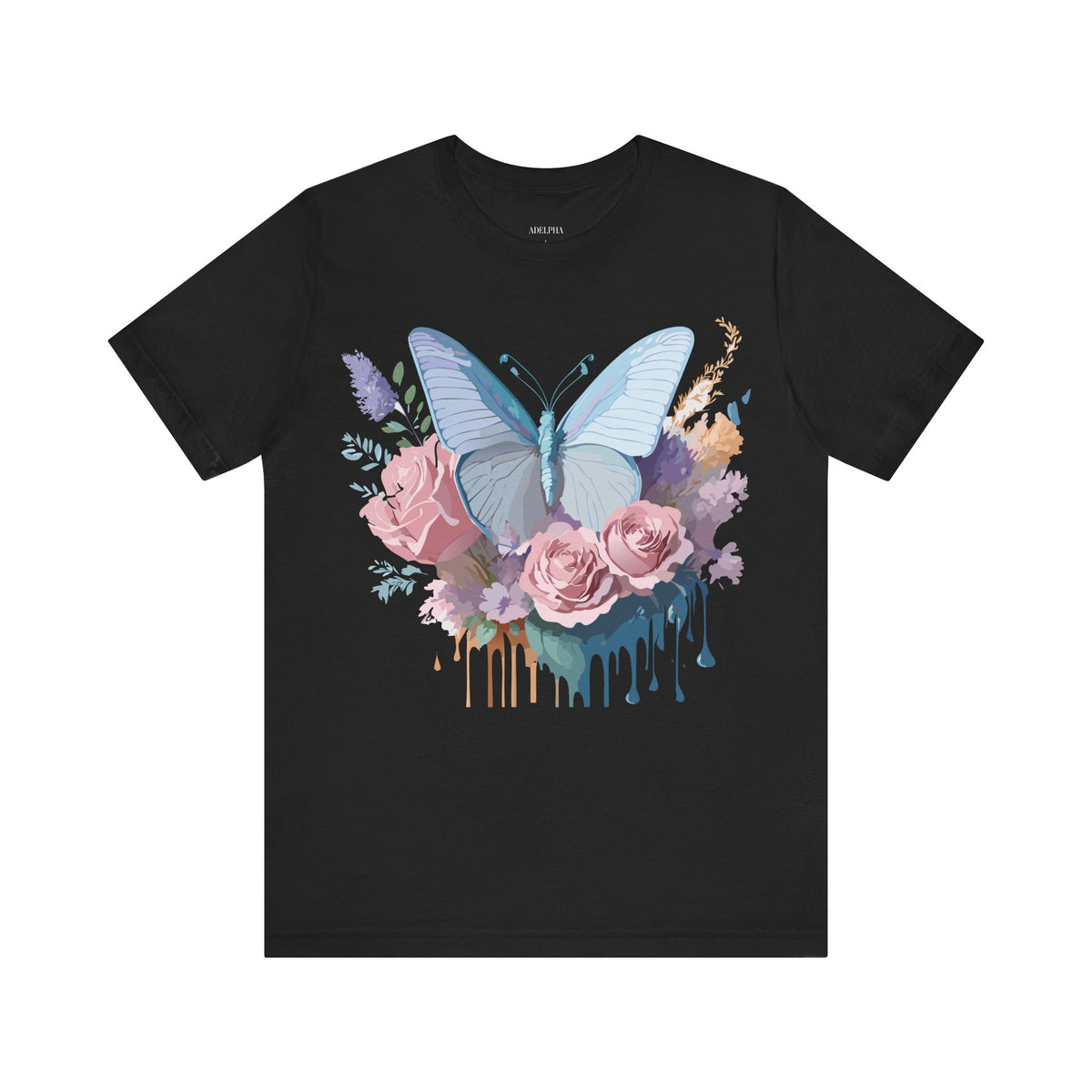 Butterfly Graphic Unisex Cotton Bella+Canvas Tee with Art Design n46