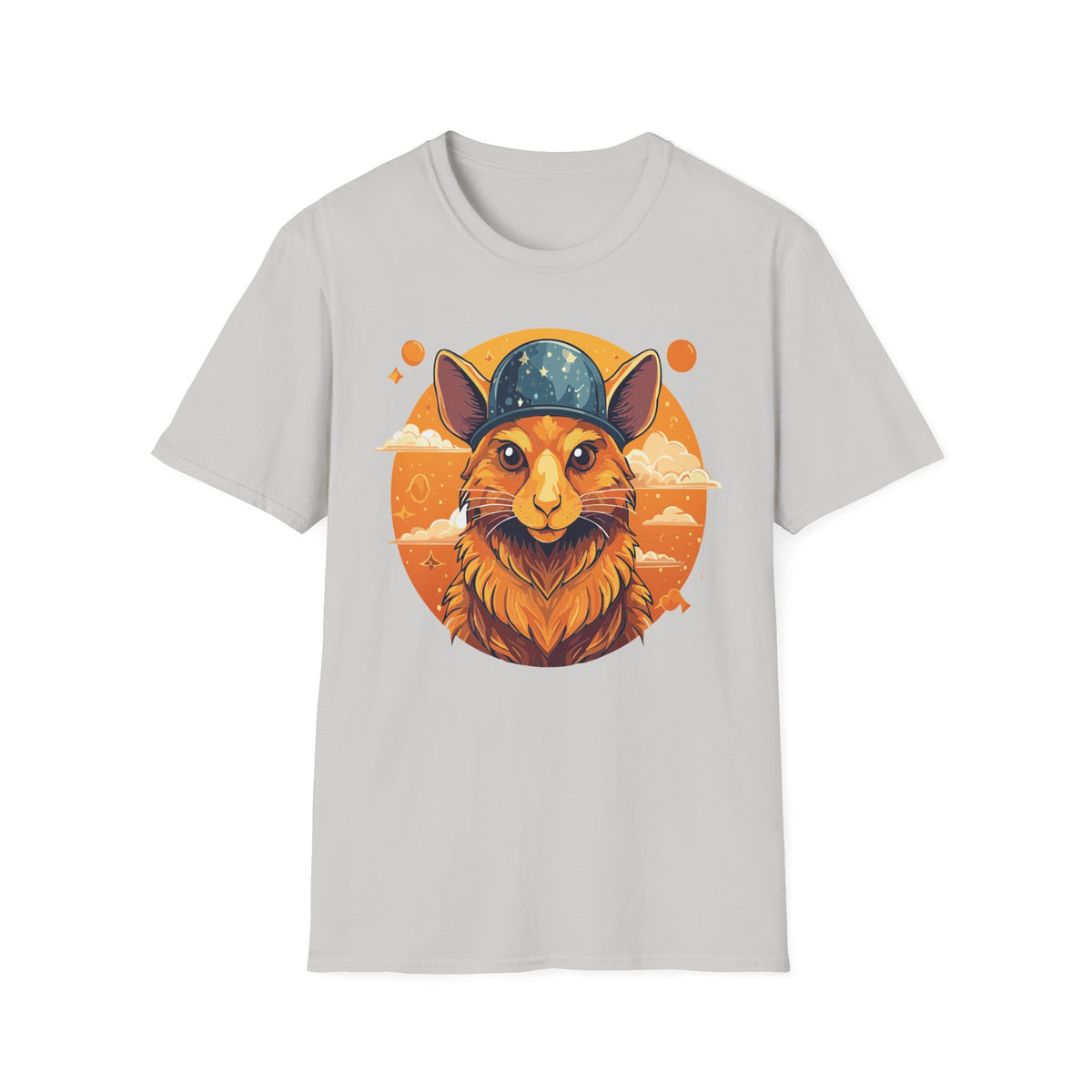 Space Helmet Fox T-Shirt | Retro Sunset Fox Illustration