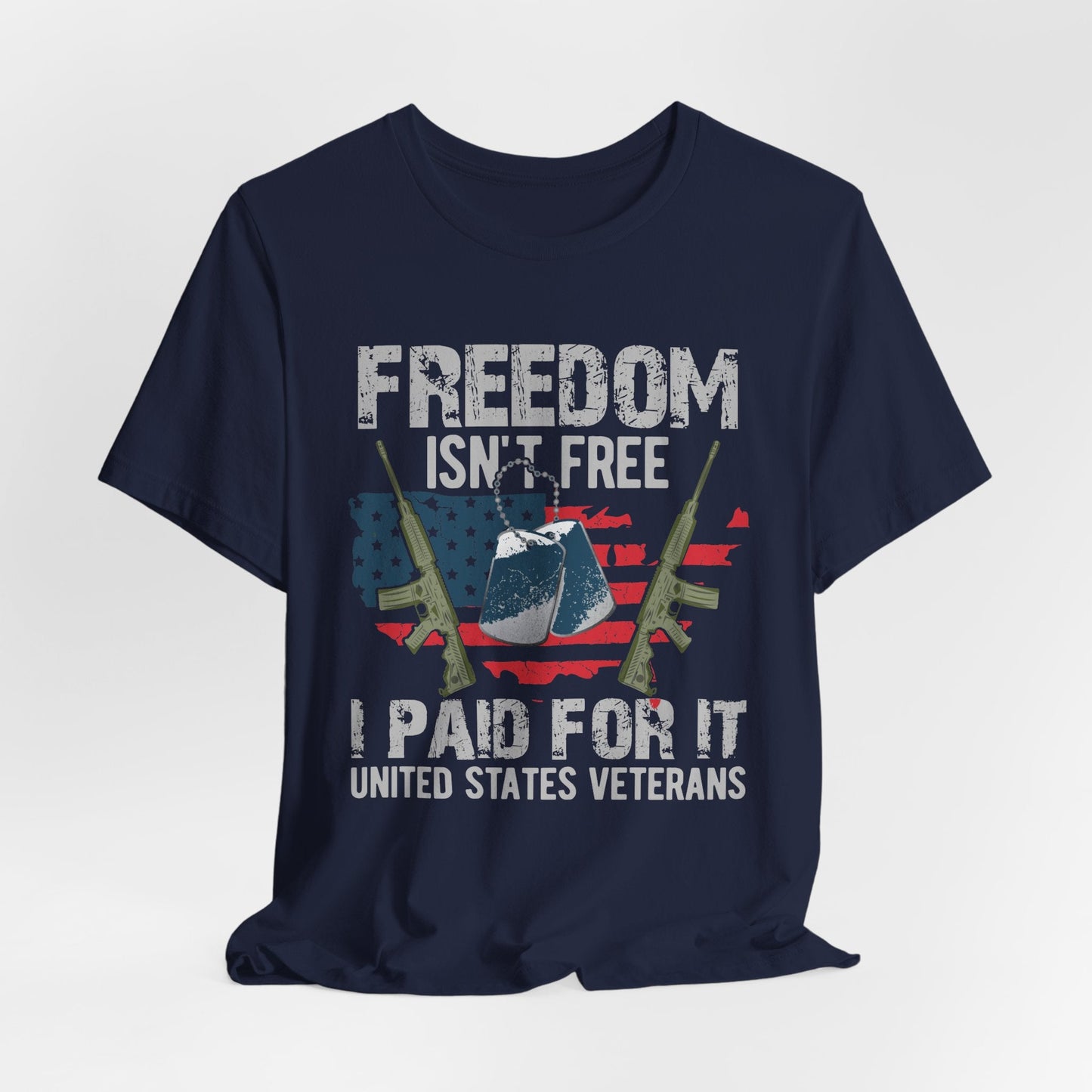 Army Veteran Patriotic Graphic Design Unisex Cotton T-Shirt v20