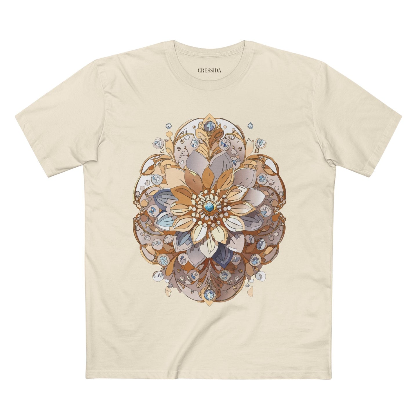 Floral Graphic T-Shirt Unisex 100 Cotton Art Design with Antique Flowers Tee 10