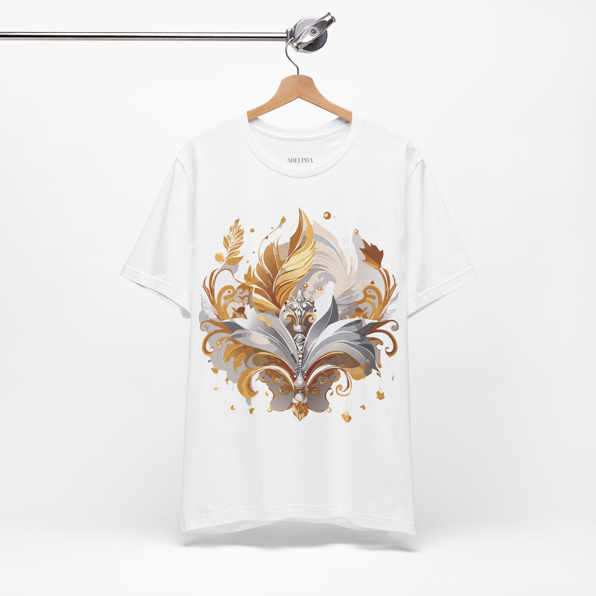 Jewelry Graphic Unisex Cotton Bella+Canvas Tee with Gemstones Art Design m26