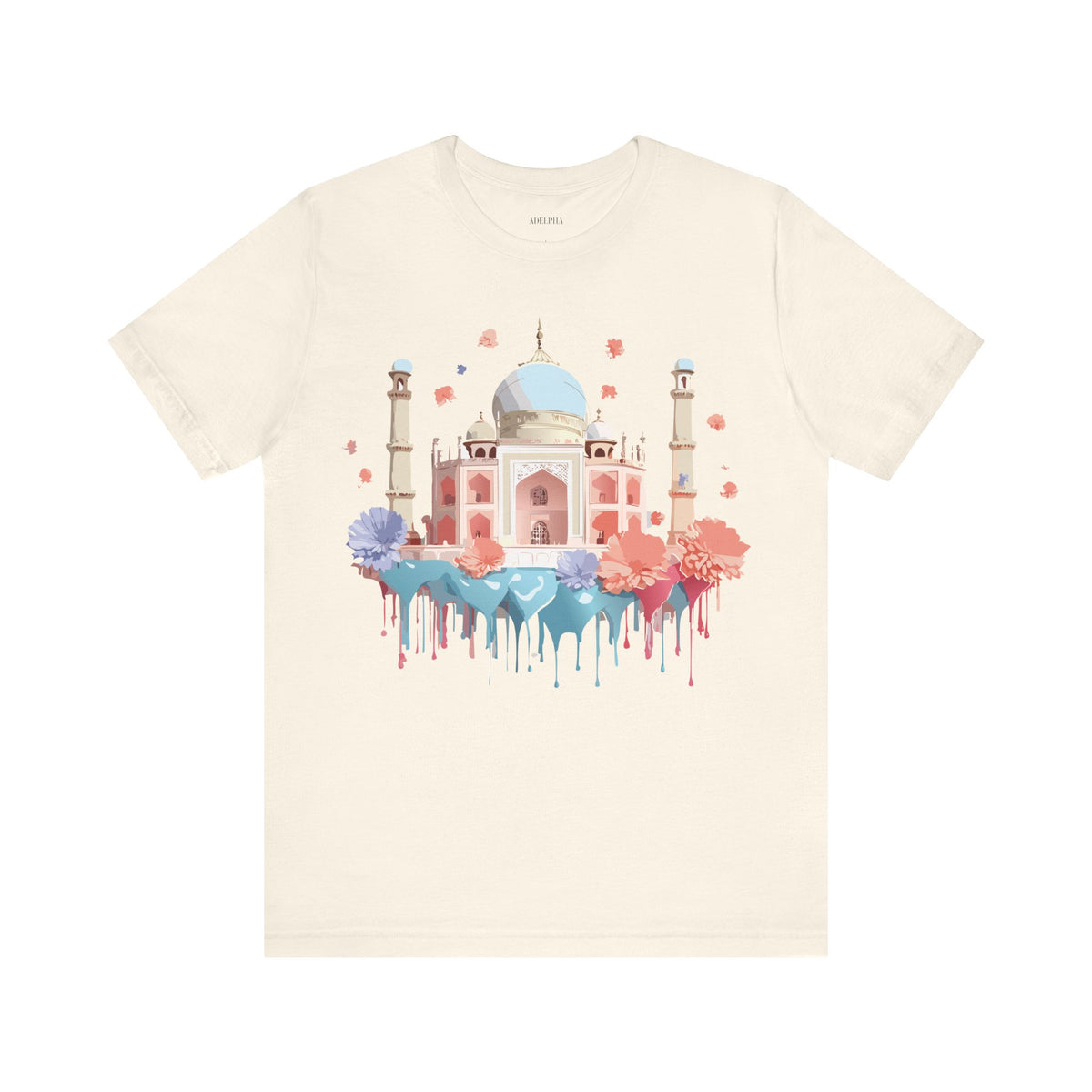 Unisex Cotton Bella+Canvas Tee with Taj Mahal