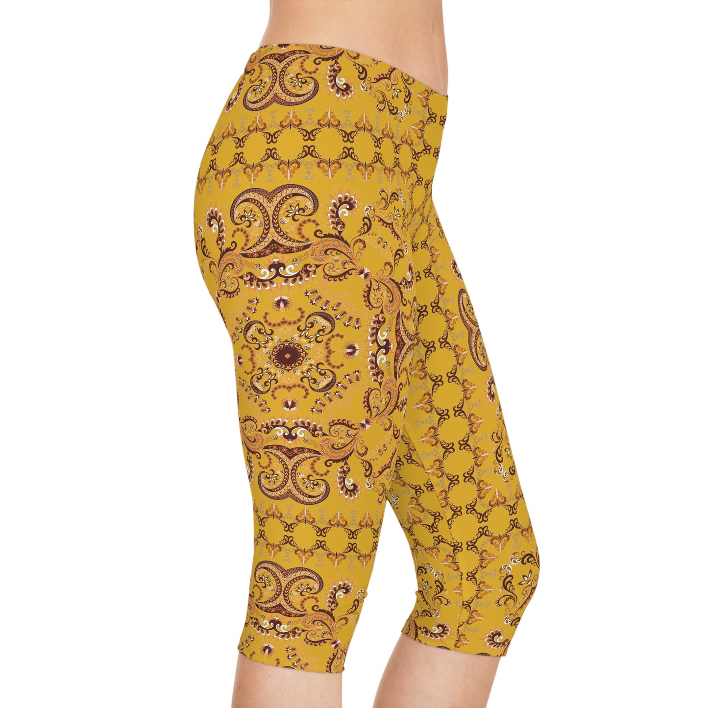 Capri leggings with traditional print