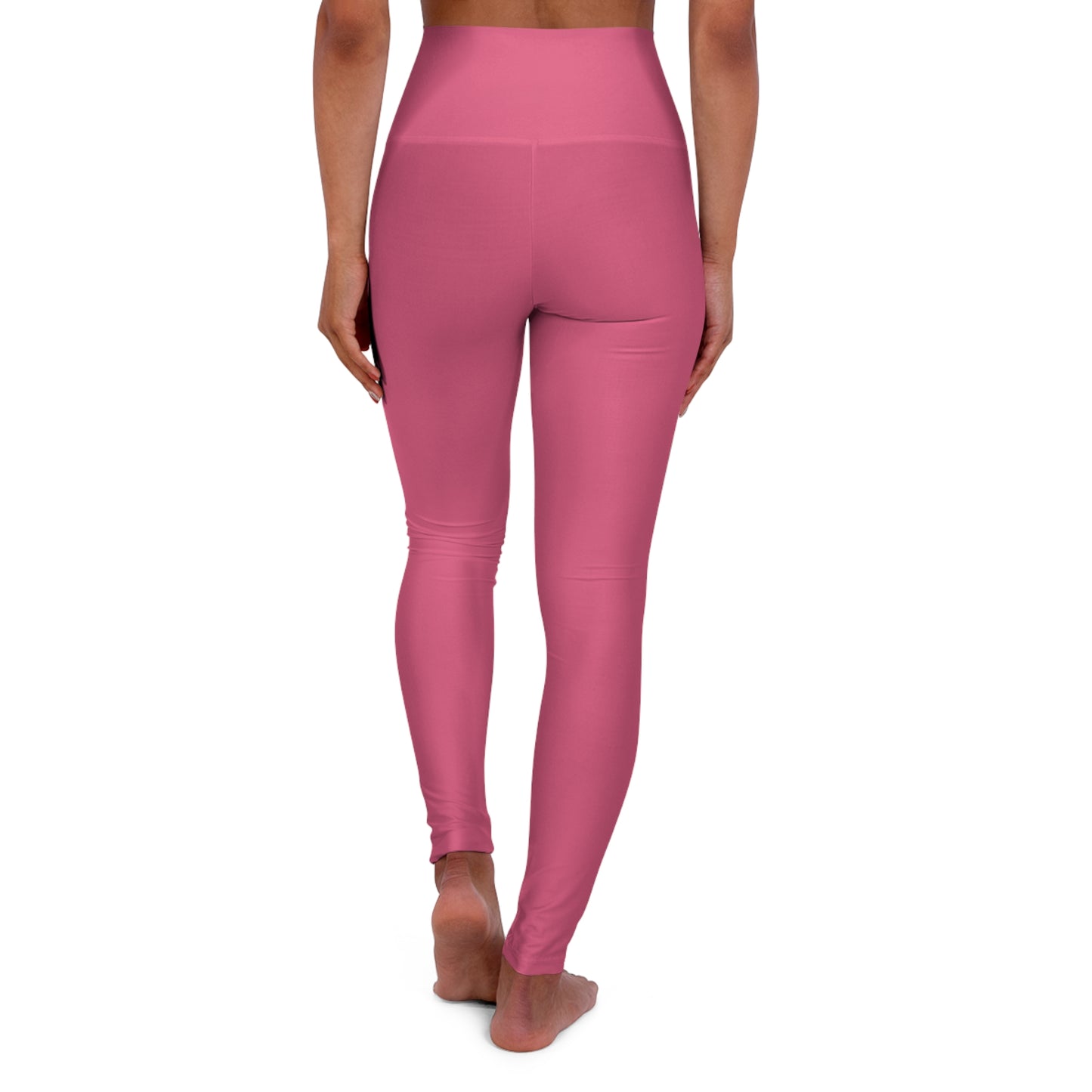 High-Waisted Blush Rose Yoga Leggings Women's Seamless Poly-Span Stretchy Pink Athletic Leggings