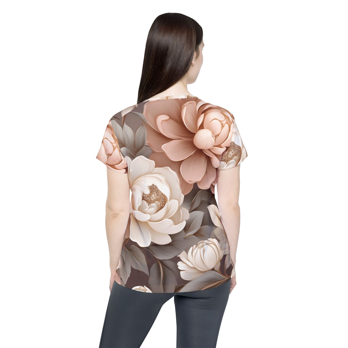 Women Poly T-Shirt with Floral Print