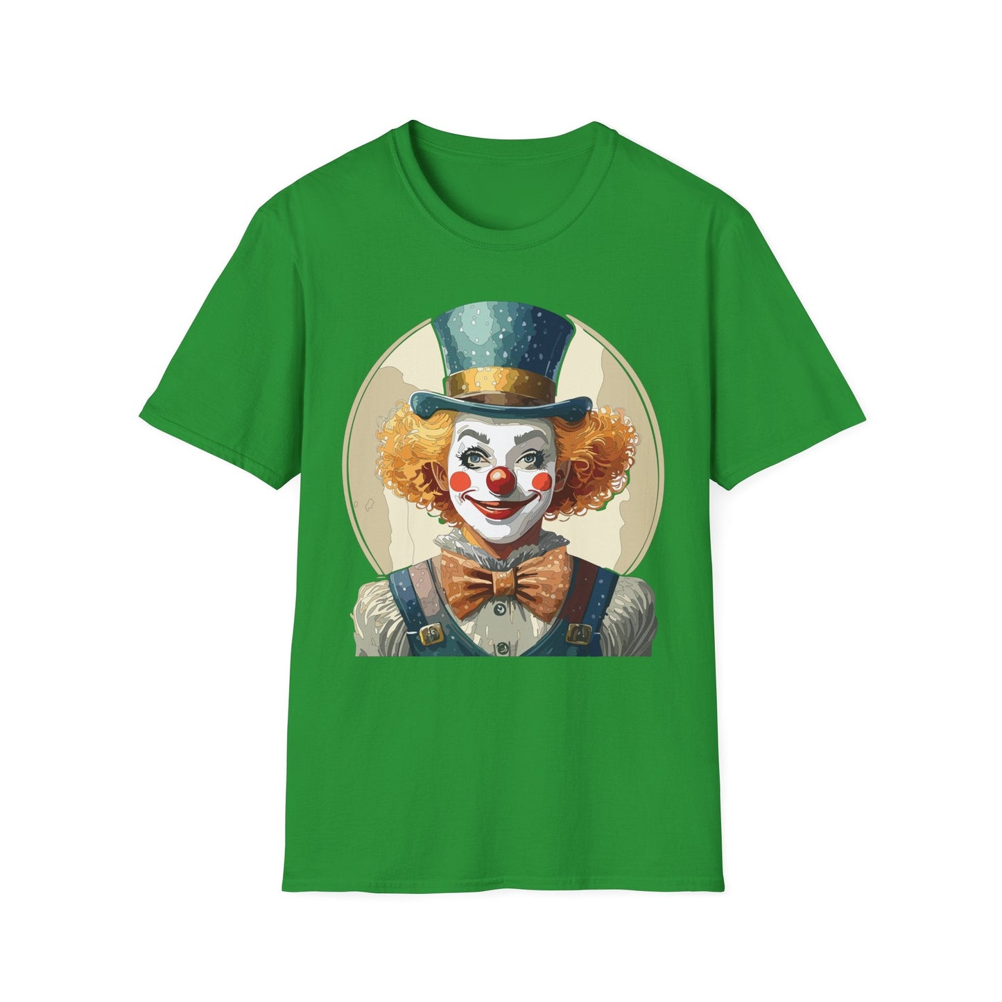 Clown Shirt Unisex T Shirt With Clown Circus Theme Funny Man Shirt Gildan Softstyle 64000