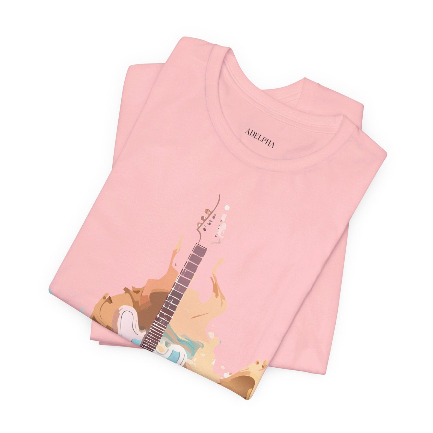 Music Graphic Unisex 100 Cotton Vintage Art with Musical Elements Tee 46