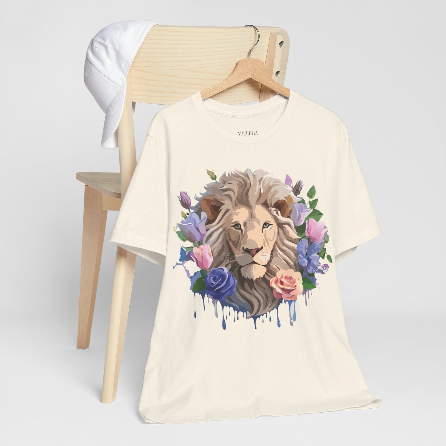 Lion Graphic Unisex 100 Cotton Vintage Animal Artwork Tee 4