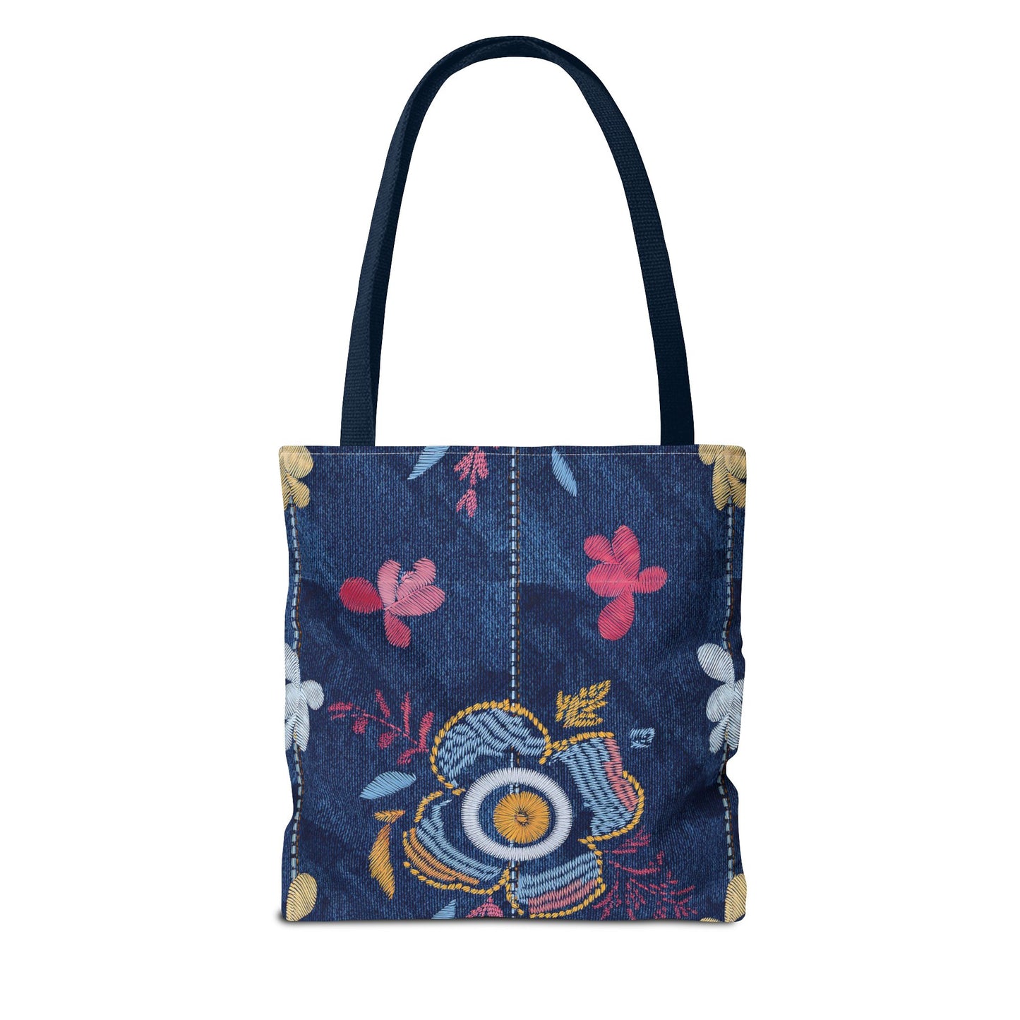 Denim Fabric Imitation Print Unisex Canvas Bag Poly Spun 3 Sizes Tote Bag 167