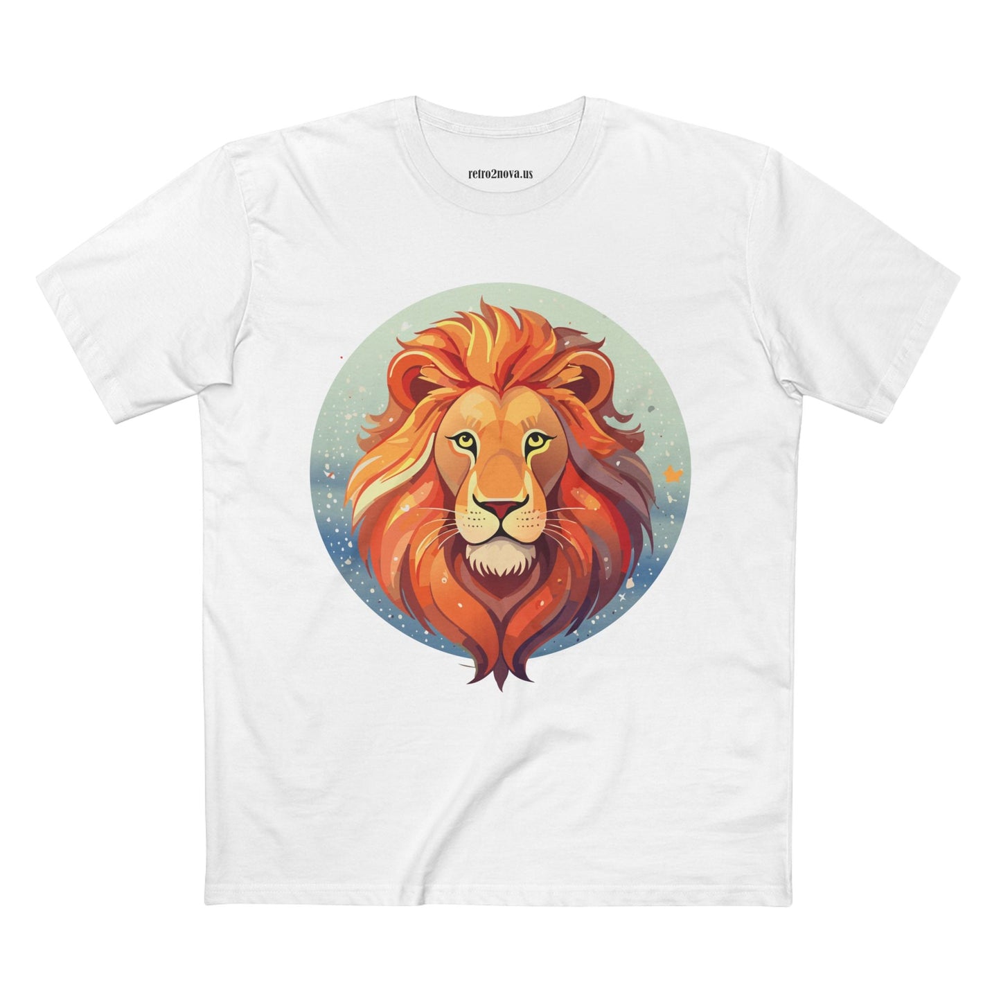 Lion Art Shirt Unisex Premium Cotton Tee With Original Art Design From Retro2Nova Art Collection Worldwide