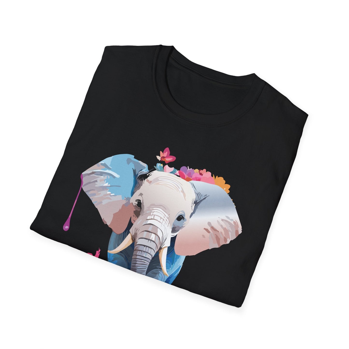 Elephant T Shirt Unisex Softstyle 64000 Graphic Elephant Illustration Animal Tee For Everyday Wear