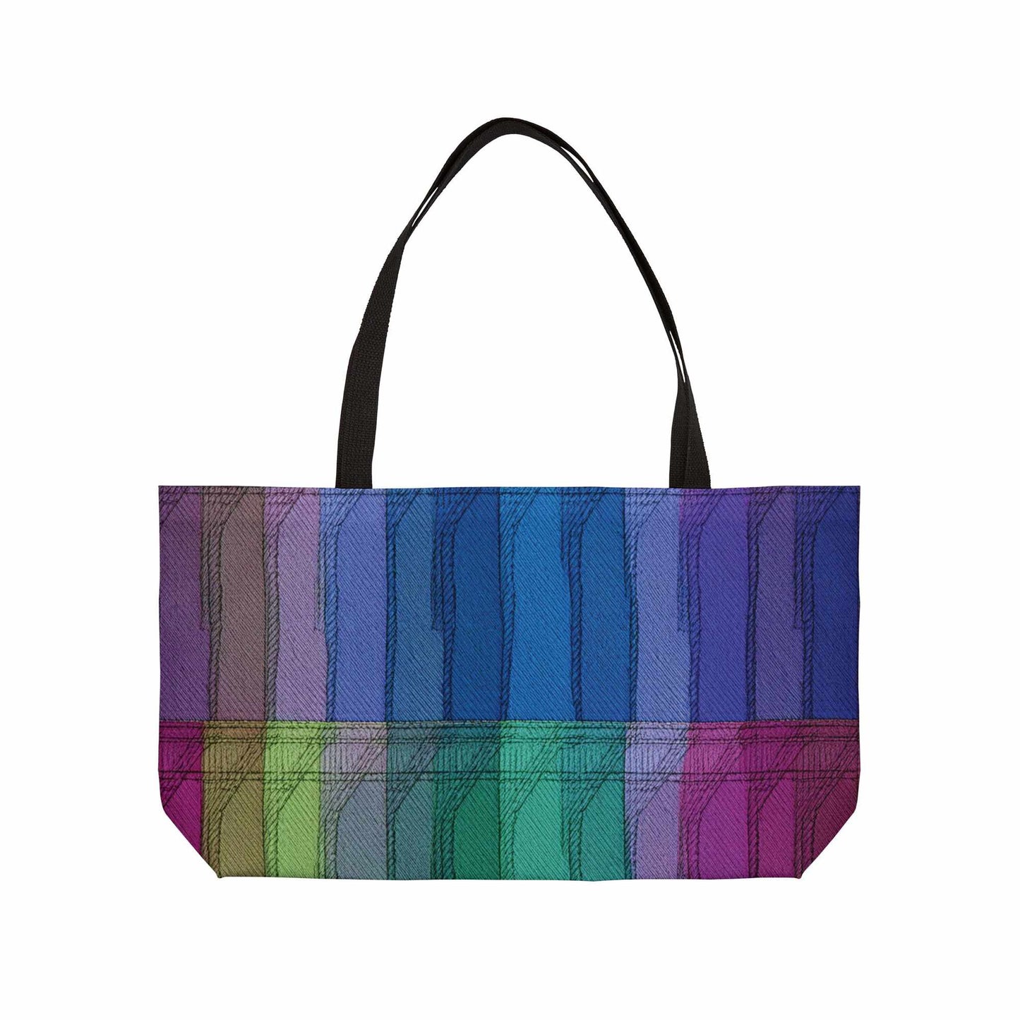 Denim Color Imitation Print Unisex  Yoga Bag  Spun Polyester 24x13 Canvas Gym Bag 13