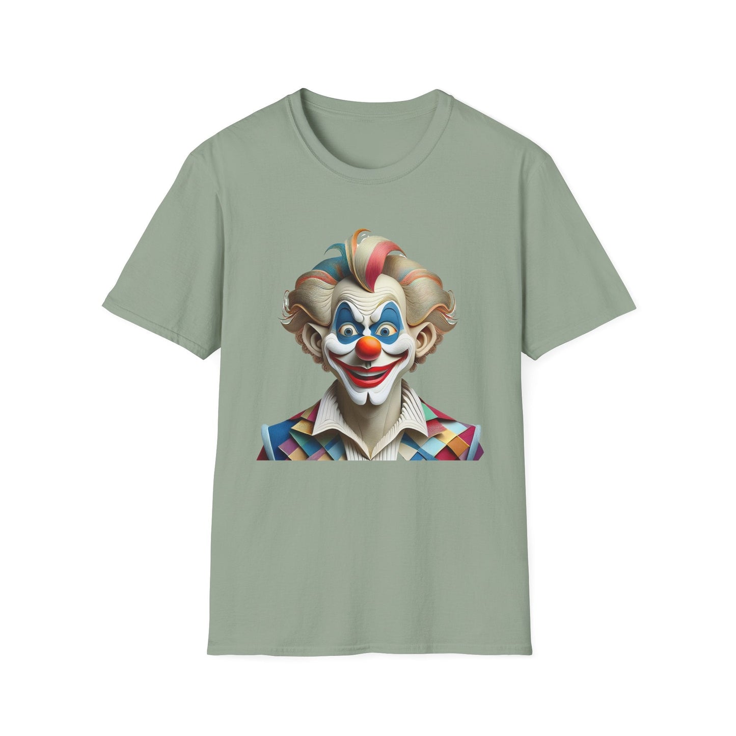 Unisex Clown Shirt Funny Man Circus Tee Softstyle Gildan 64000 Short Sleeve Everyday Comfort