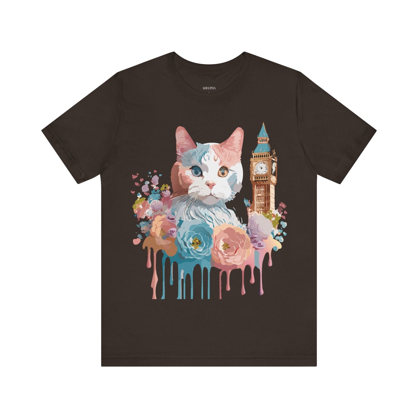 Unisex Cat Graphic Tee With Vintage Inspired Art By Adelpha Brand
