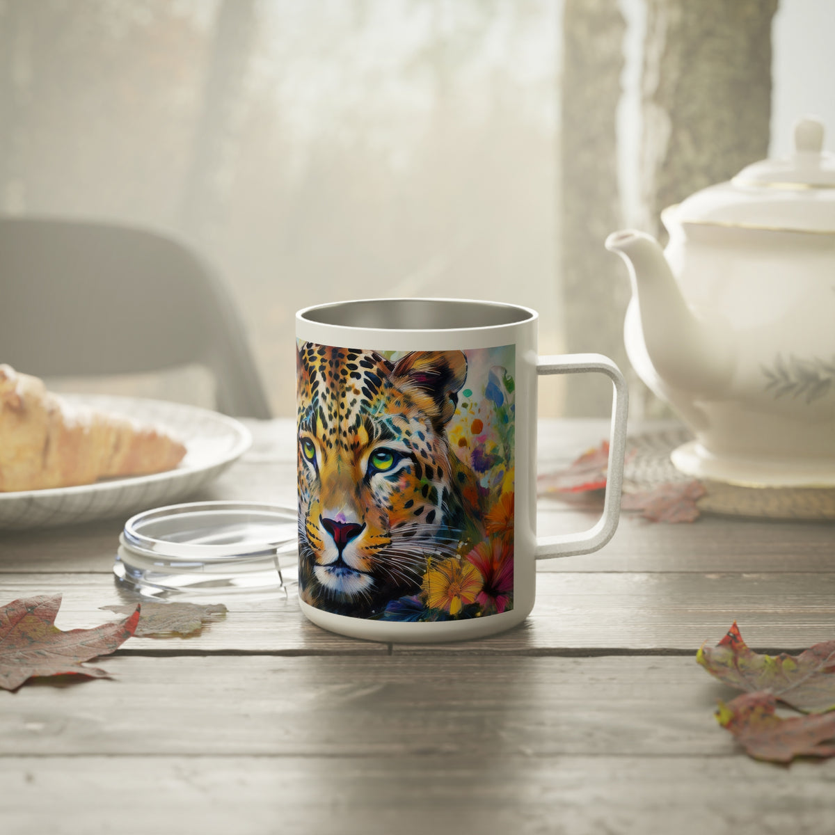 39 Art Design Insulated Coffee Mug Clear Lid 10oz Insulated Coffee Mug 10oz