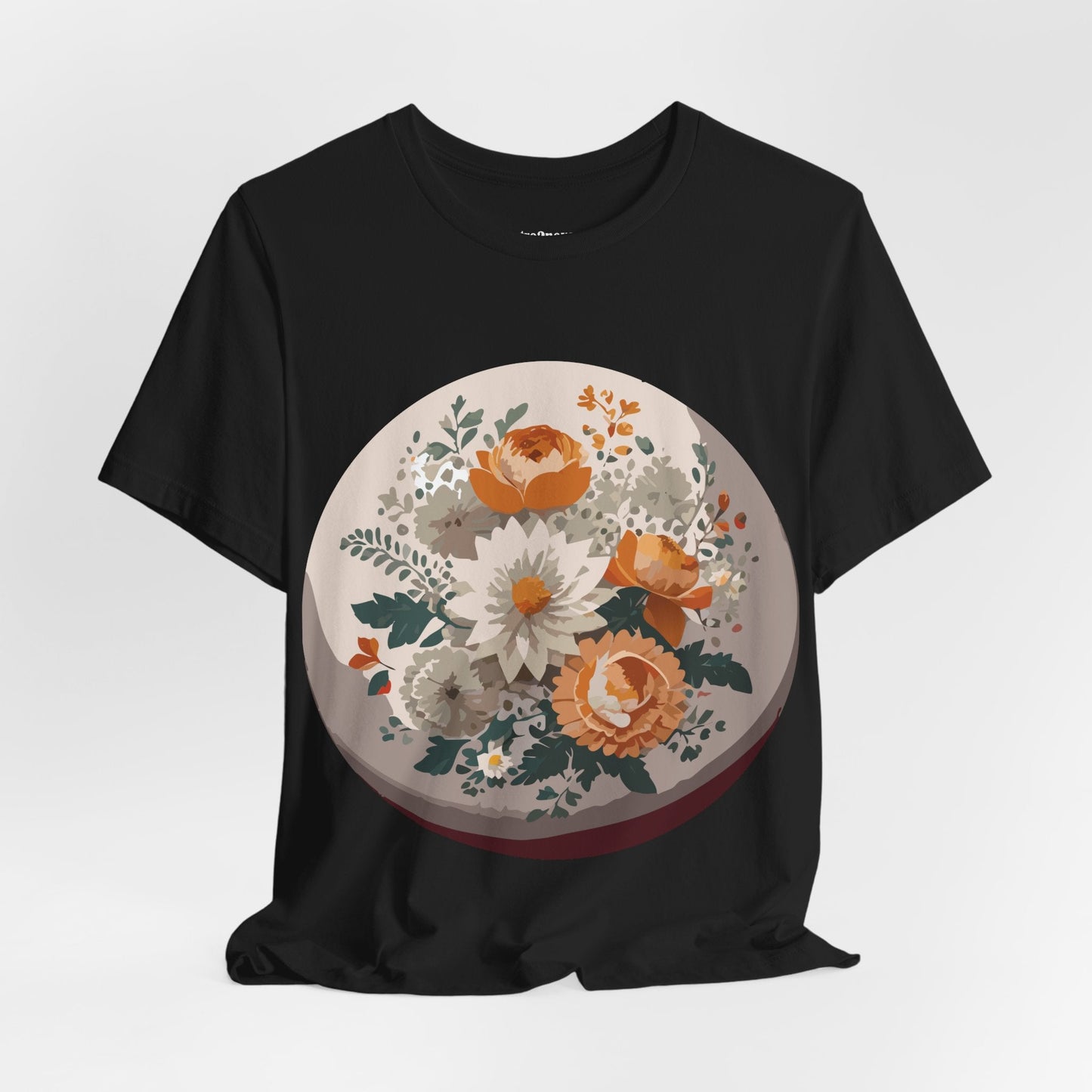 Floral Shirt Unisex Floral Print Jersey Tee Lightweight Breathable From Flowers Collection