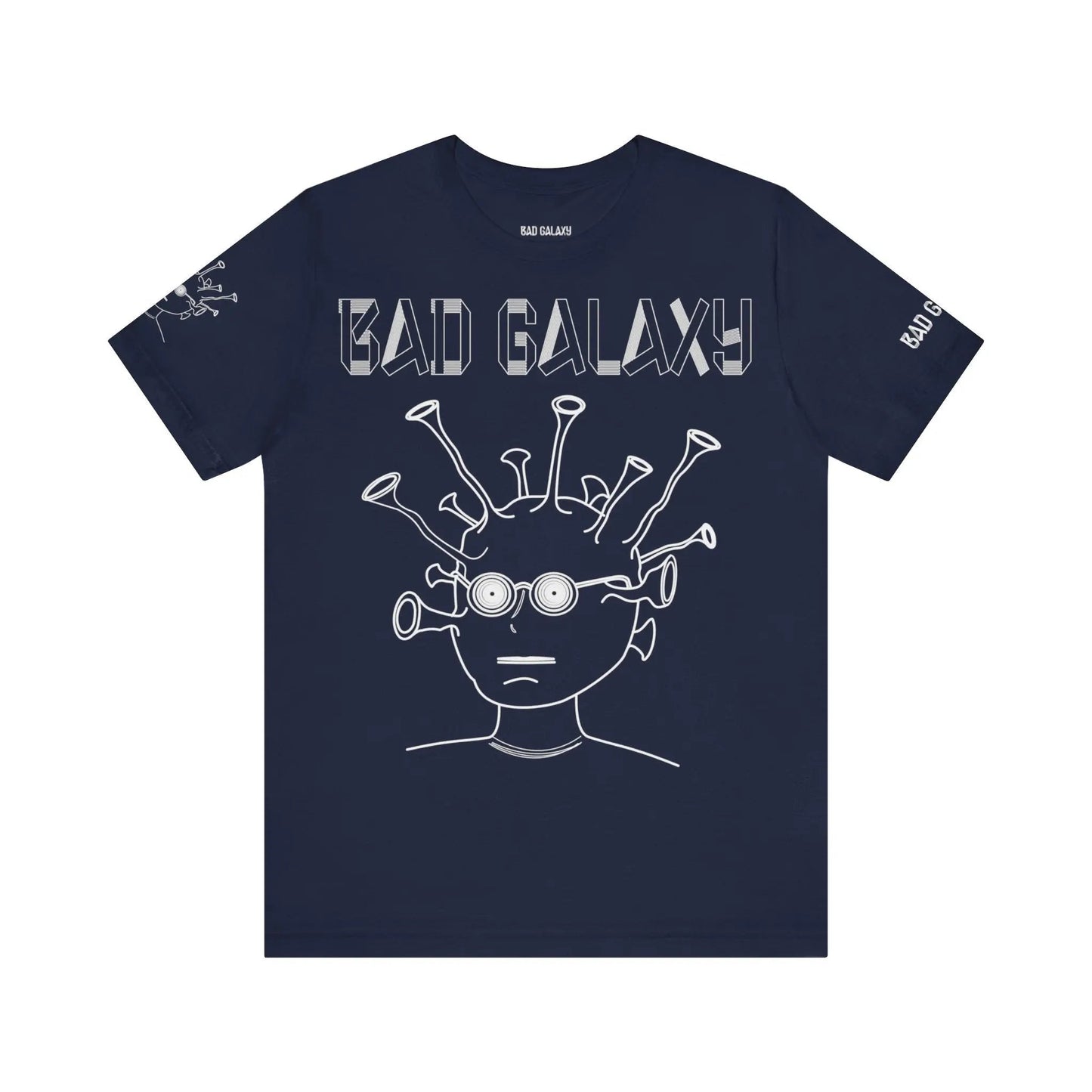 Tee Shirt With Alien From Bad Galaxy 100 Percent Cotton Eco Friendly Inks Made In USA