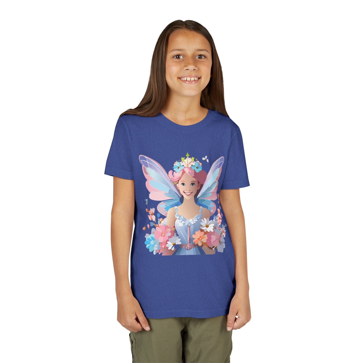 Enchanting Fairy Floral Youth Short Sleeve Tee - Perfect for Spring Celebrations (9-14)