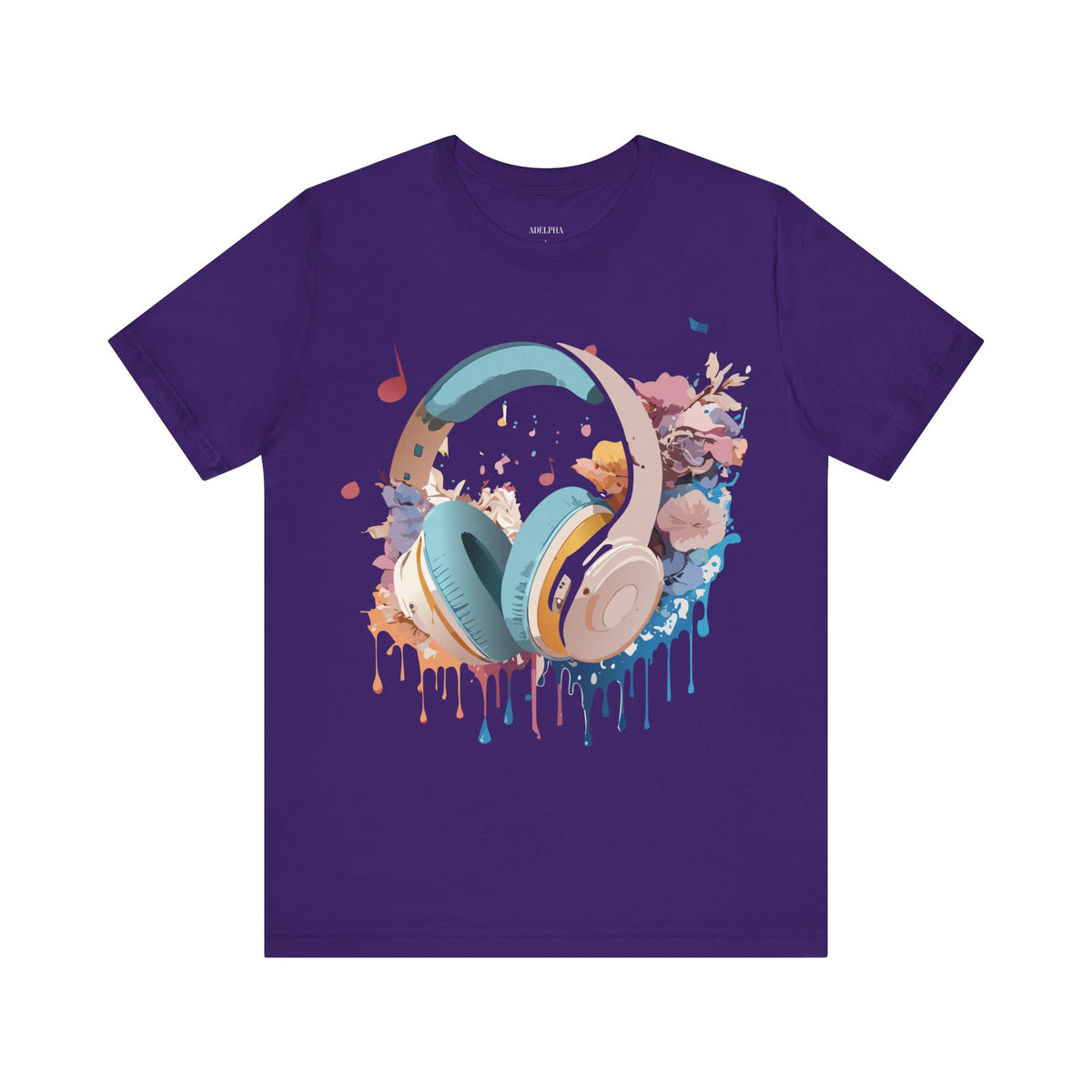 Music Graphic Unisex Cotton Bella+Canvas Tee with Art Design m79