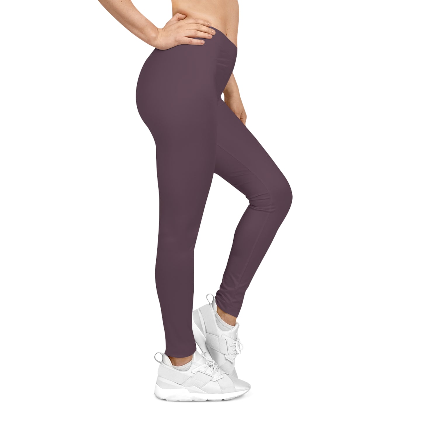 Mauve Shadow Color Women's Poly-Span Casual Leggings XS-2XL