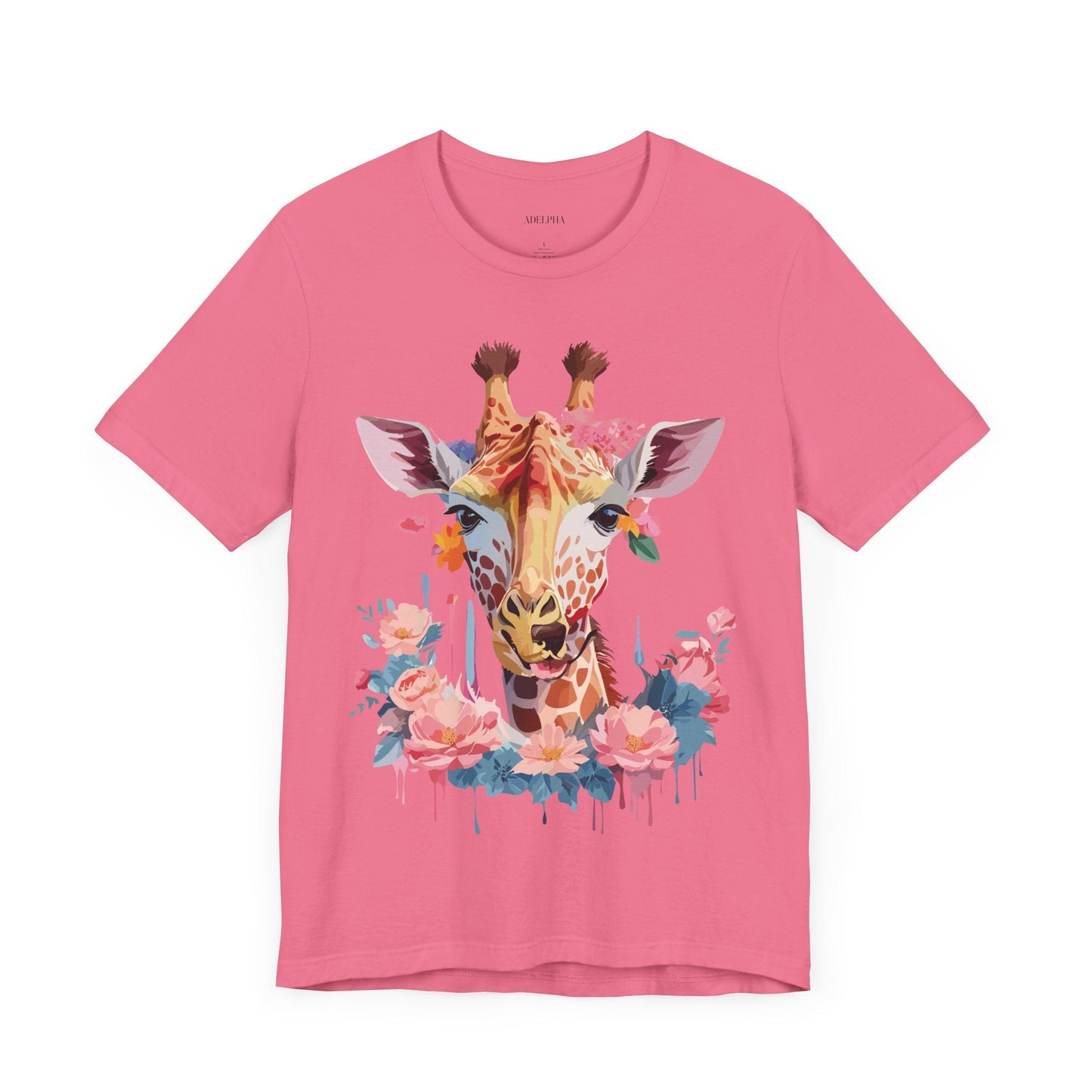 Giraffe Graphic Unisex 100 Cotton Vintage Animal Art T-Shirt 2
