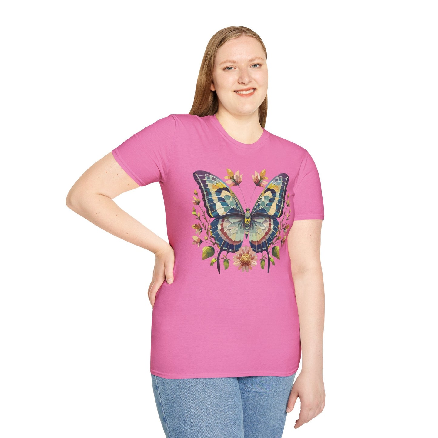 Butterfly Shirt Unisex T Shirt With Monarch Design Gildan Softstyle 64000 Ring Spun Cotton Tee